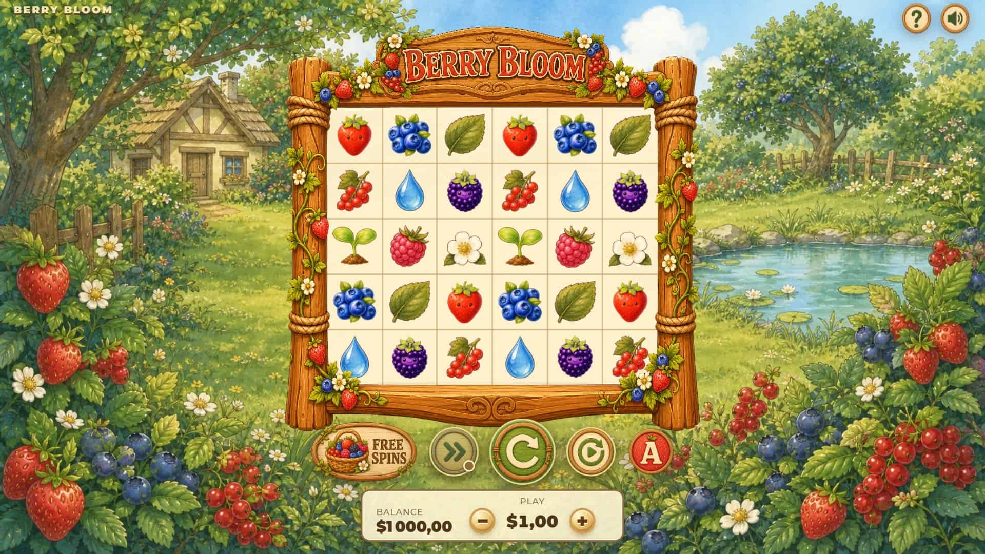 Berry bloom slot gameplay reels