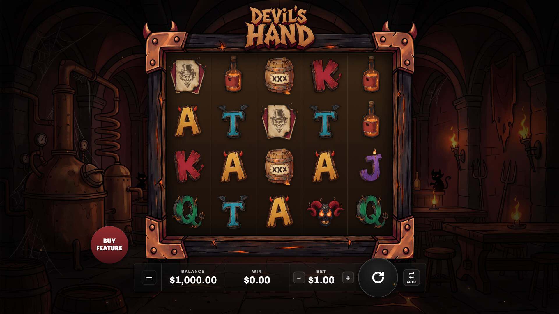 Devils Hand slot gameplay reels