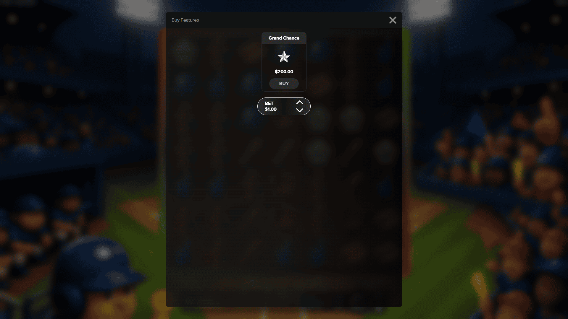 Grand Slam bonus buy menu