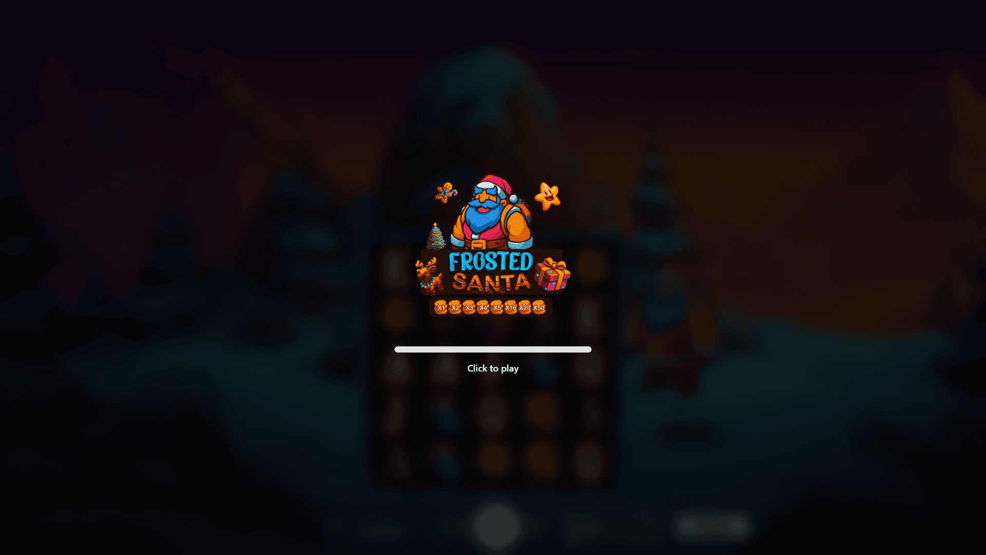 Frosted Santa slot intro screen