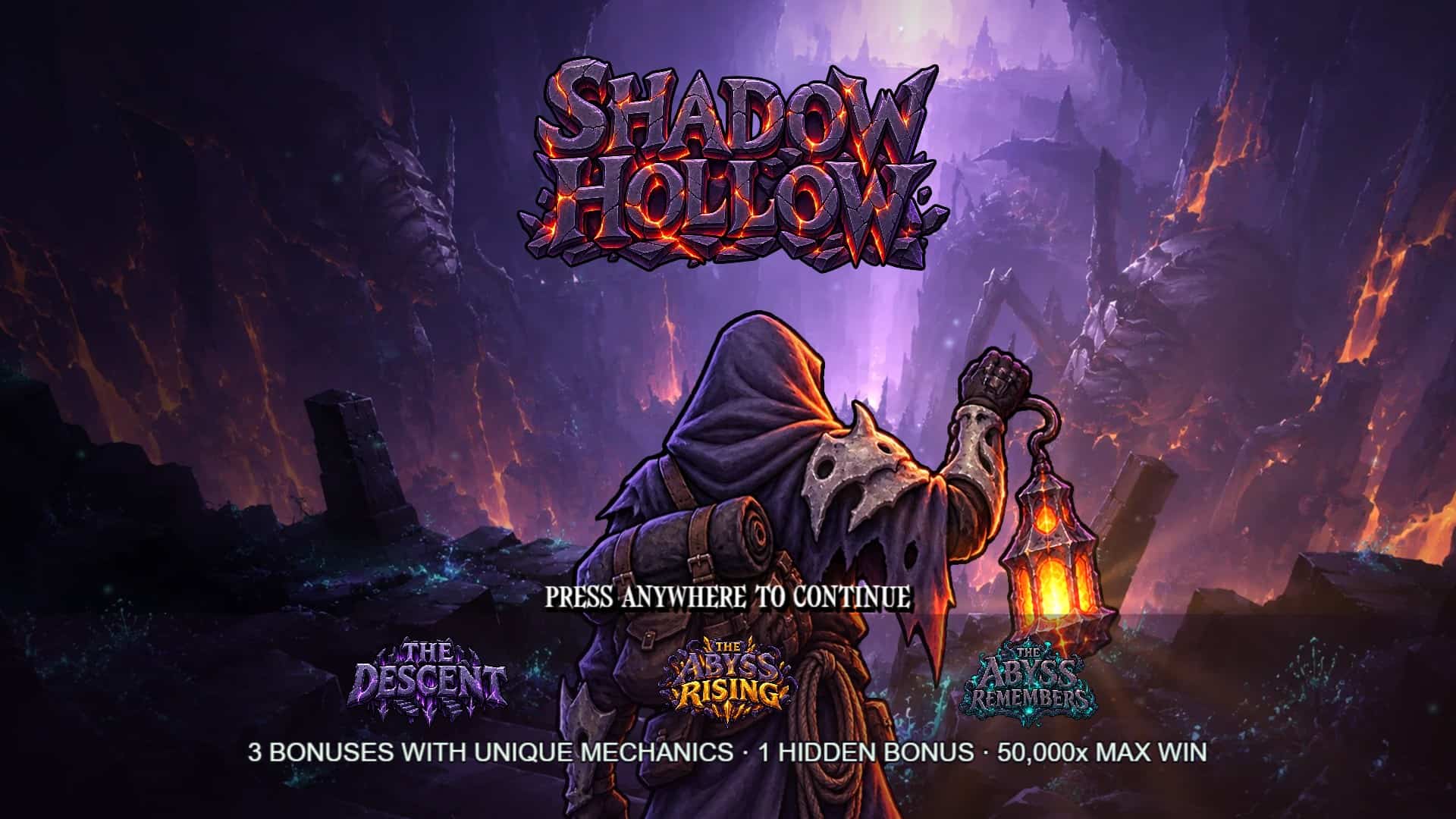 Shadow Hollow slot intro screen