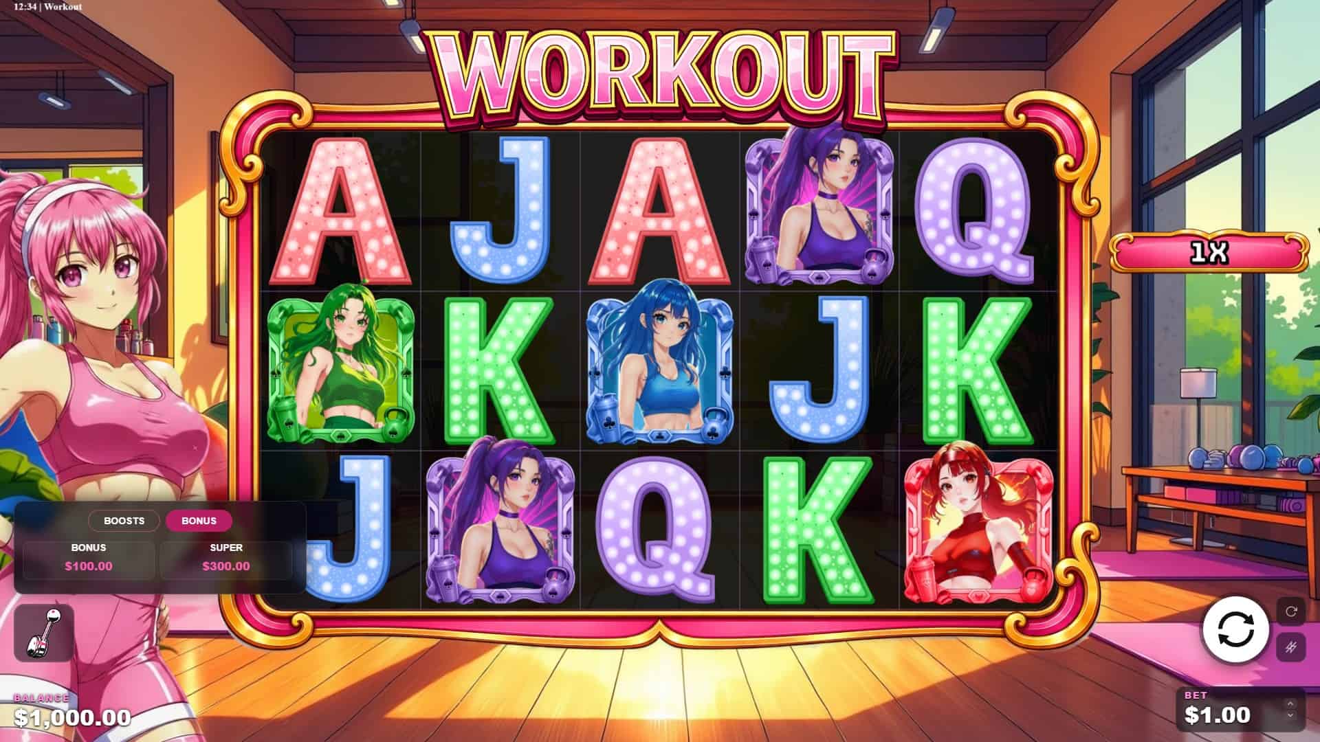 Workout bonus buy menu