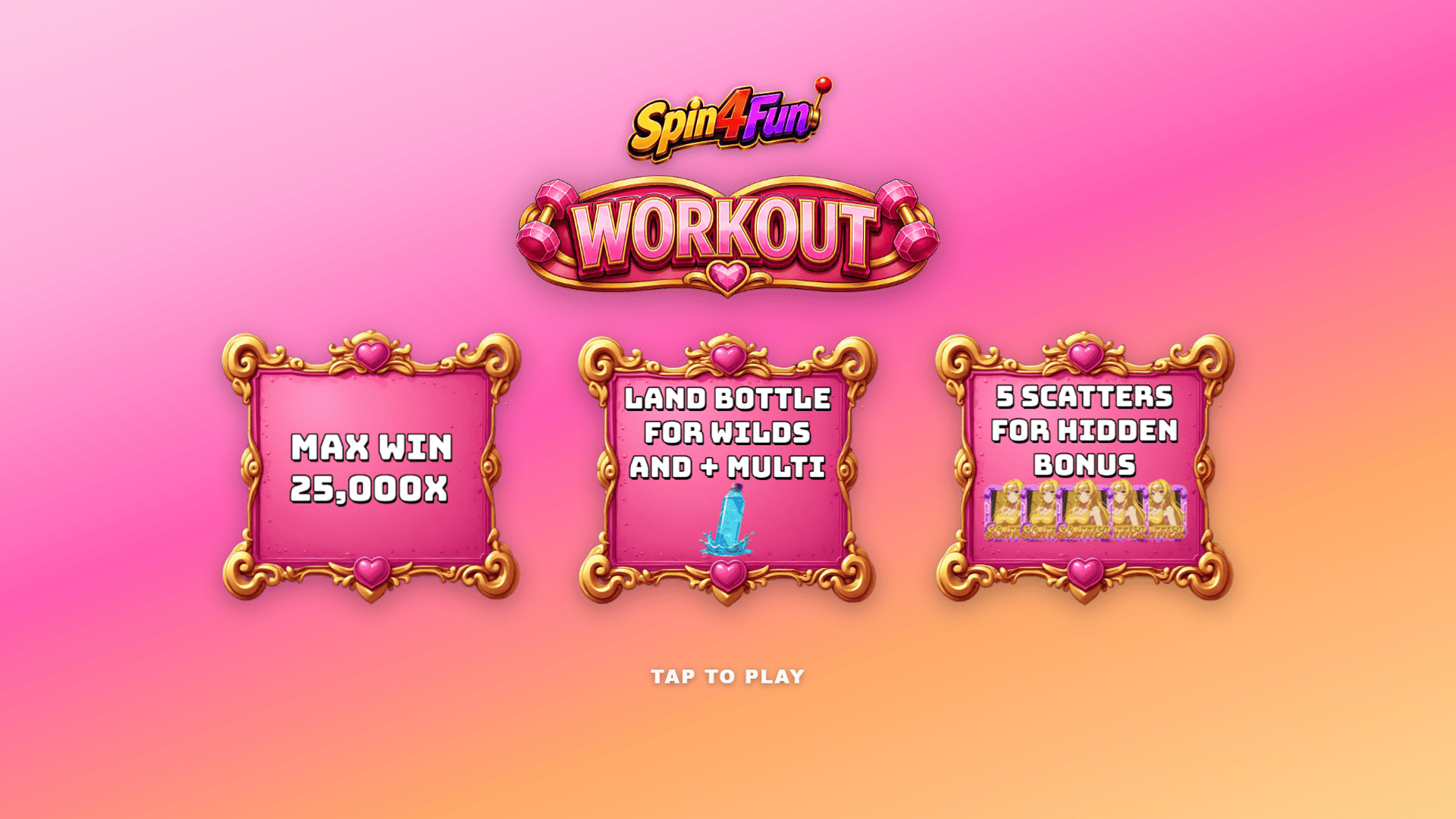 Workout slot intro screen
