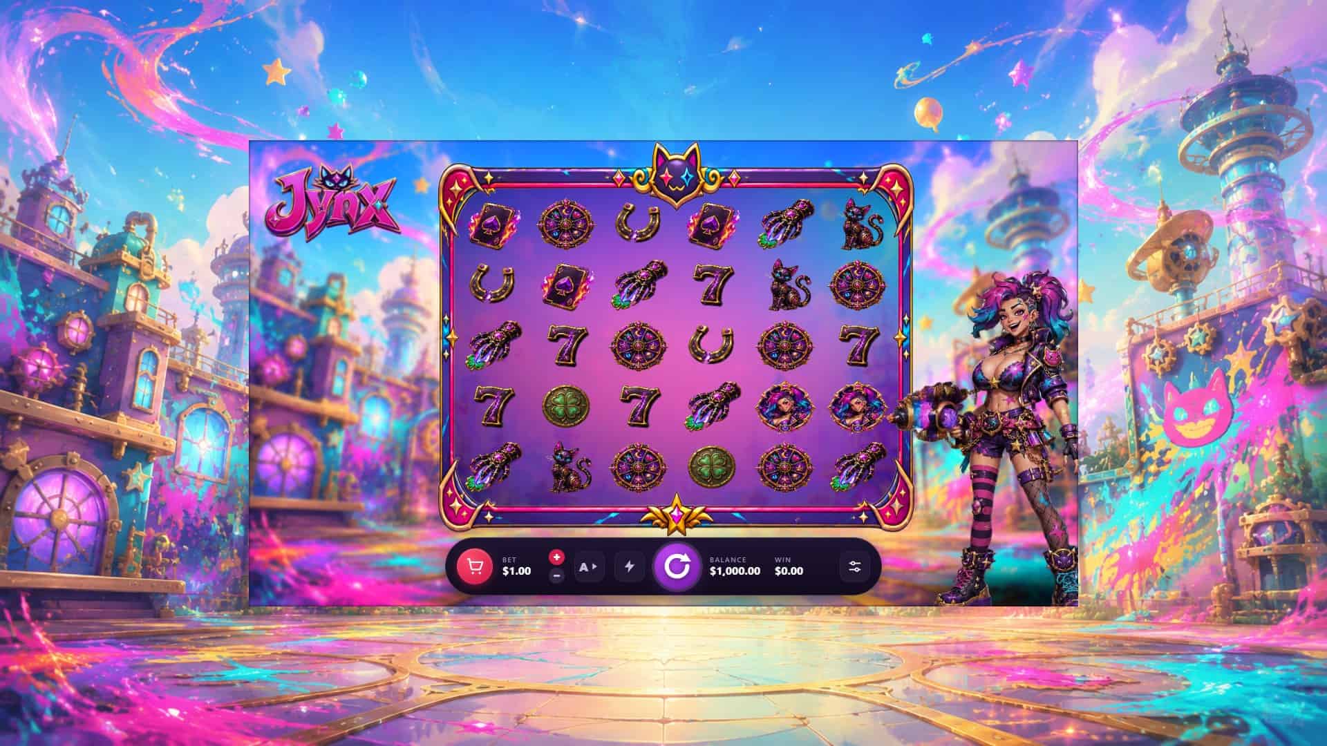 Jynx slot gameplay reels