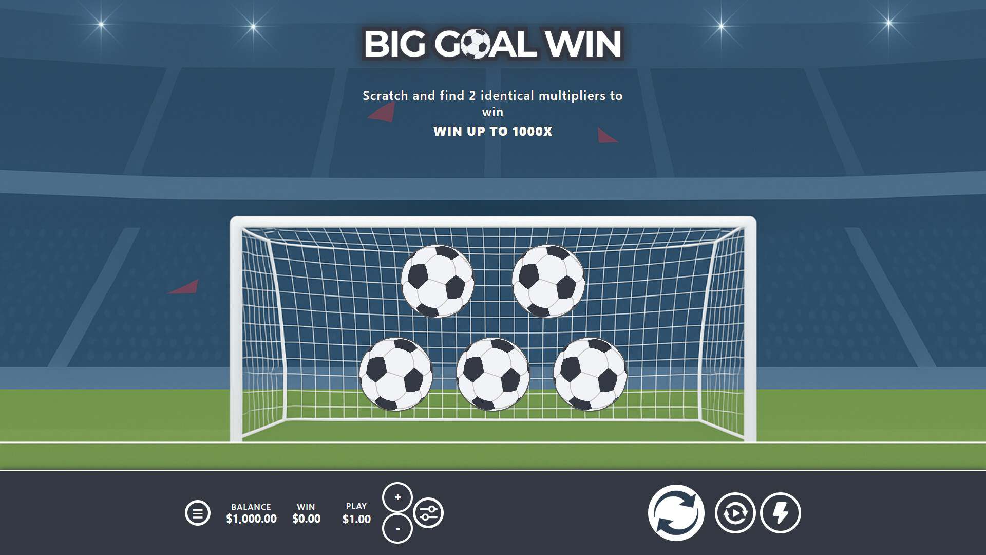 Big Goal Win slot intro screen