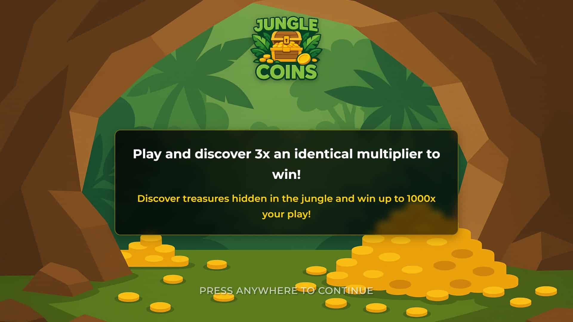 Jungle Coins slot intro screen