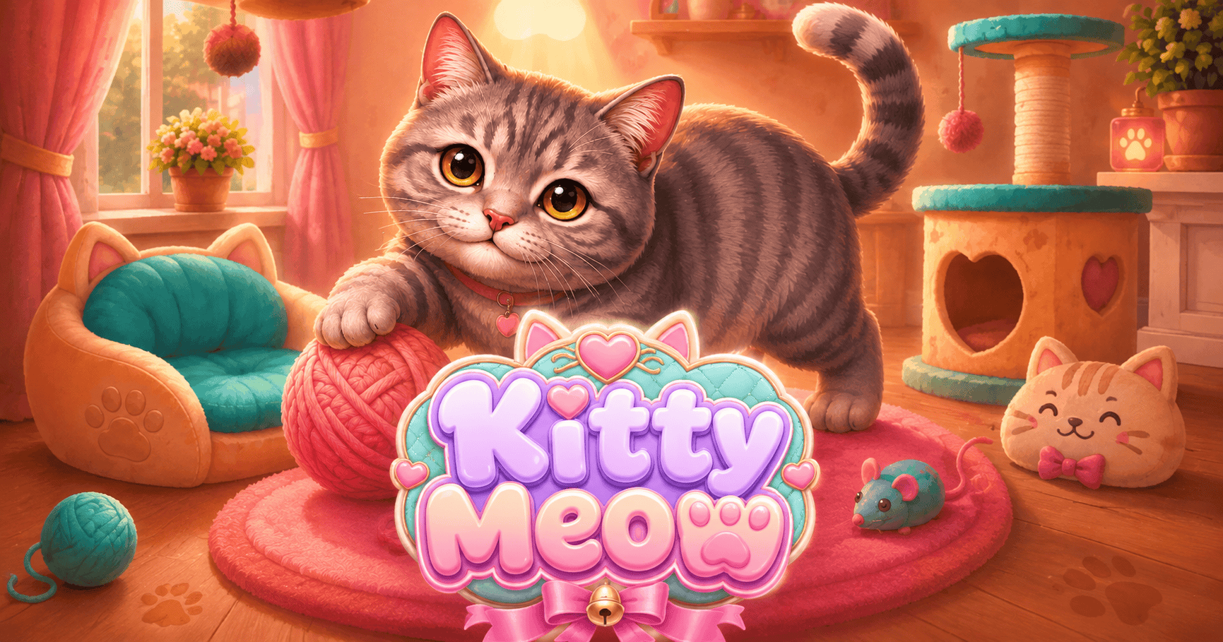 Kitty Meow Slot Demo by Spin Stack slot cover image
