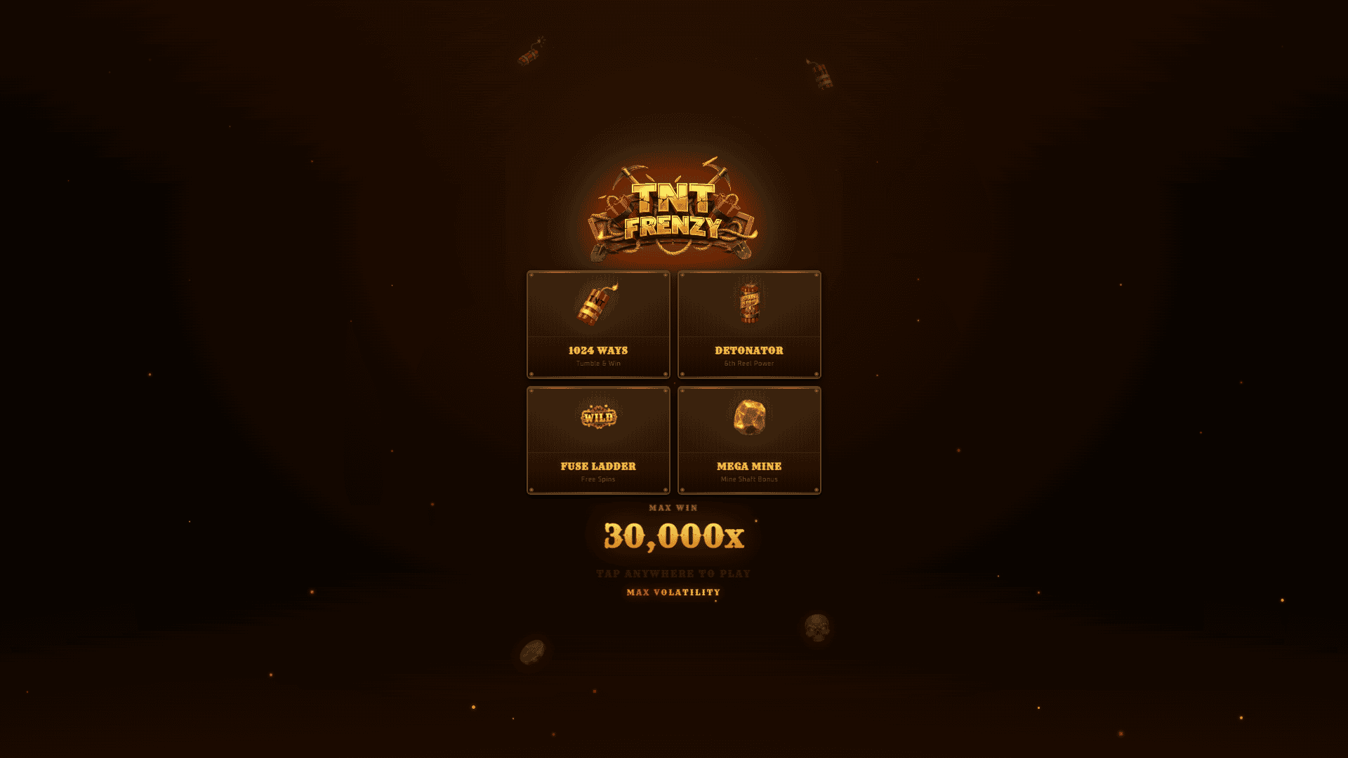 TNT Frenzy slot intro screen