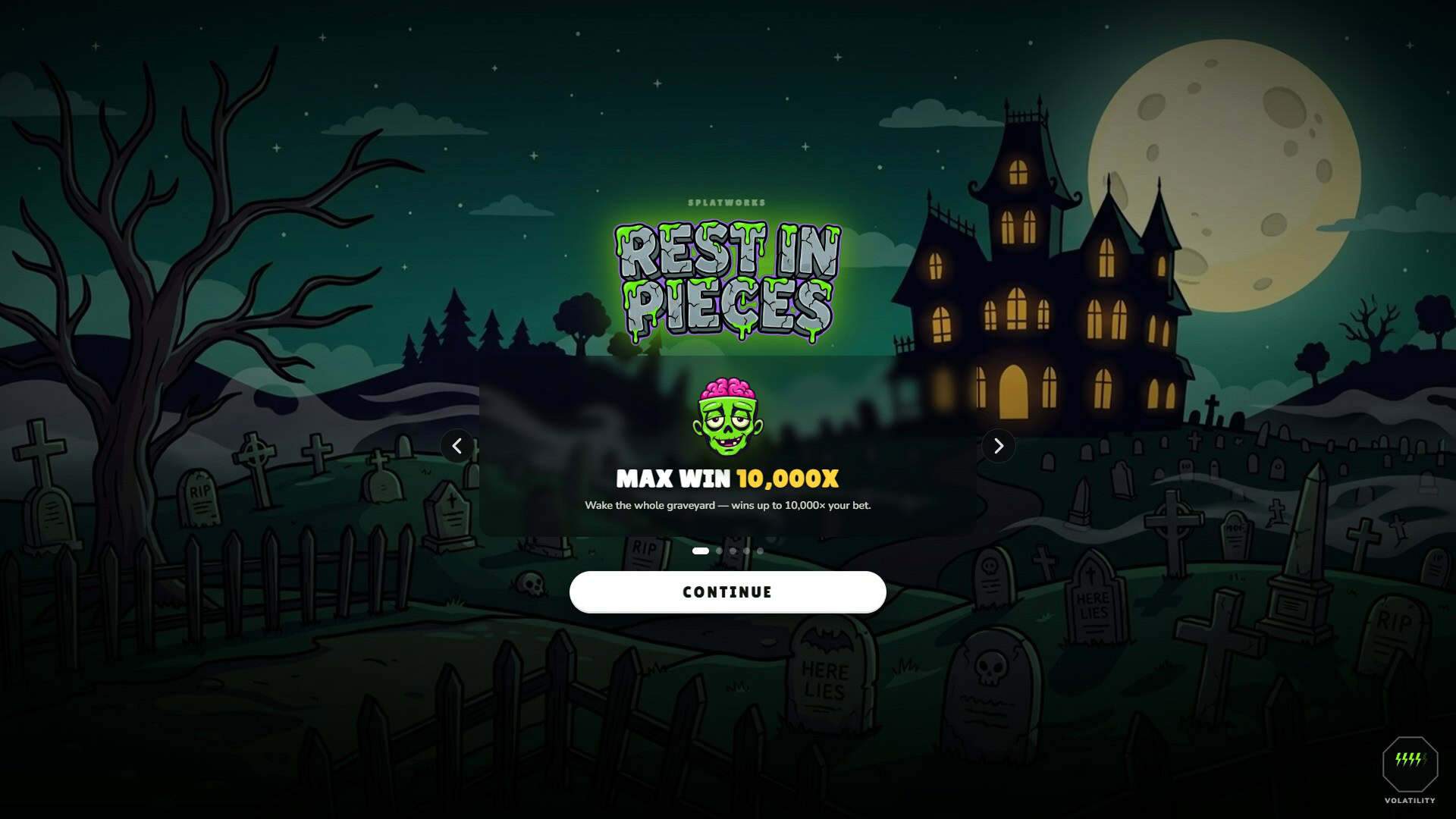 Rest in Pieces slot intro screen