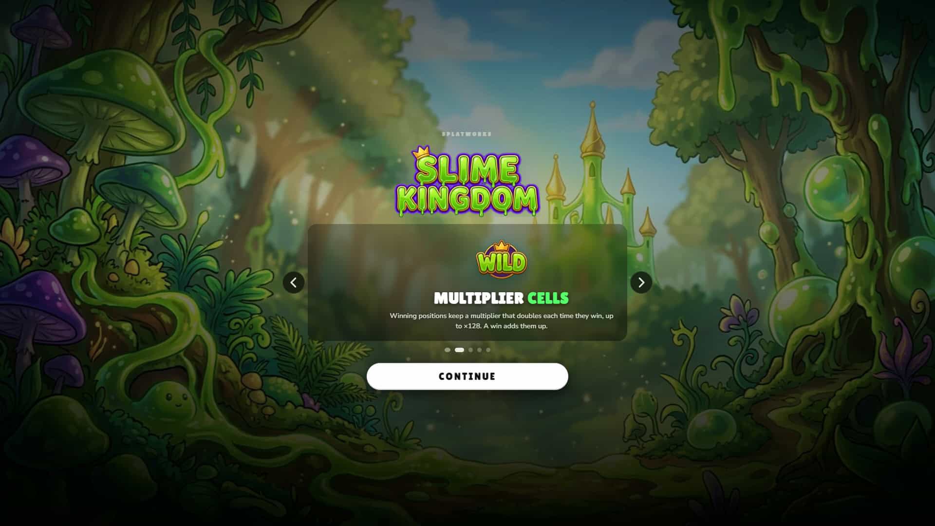 Slime Kingdom slot intro screen