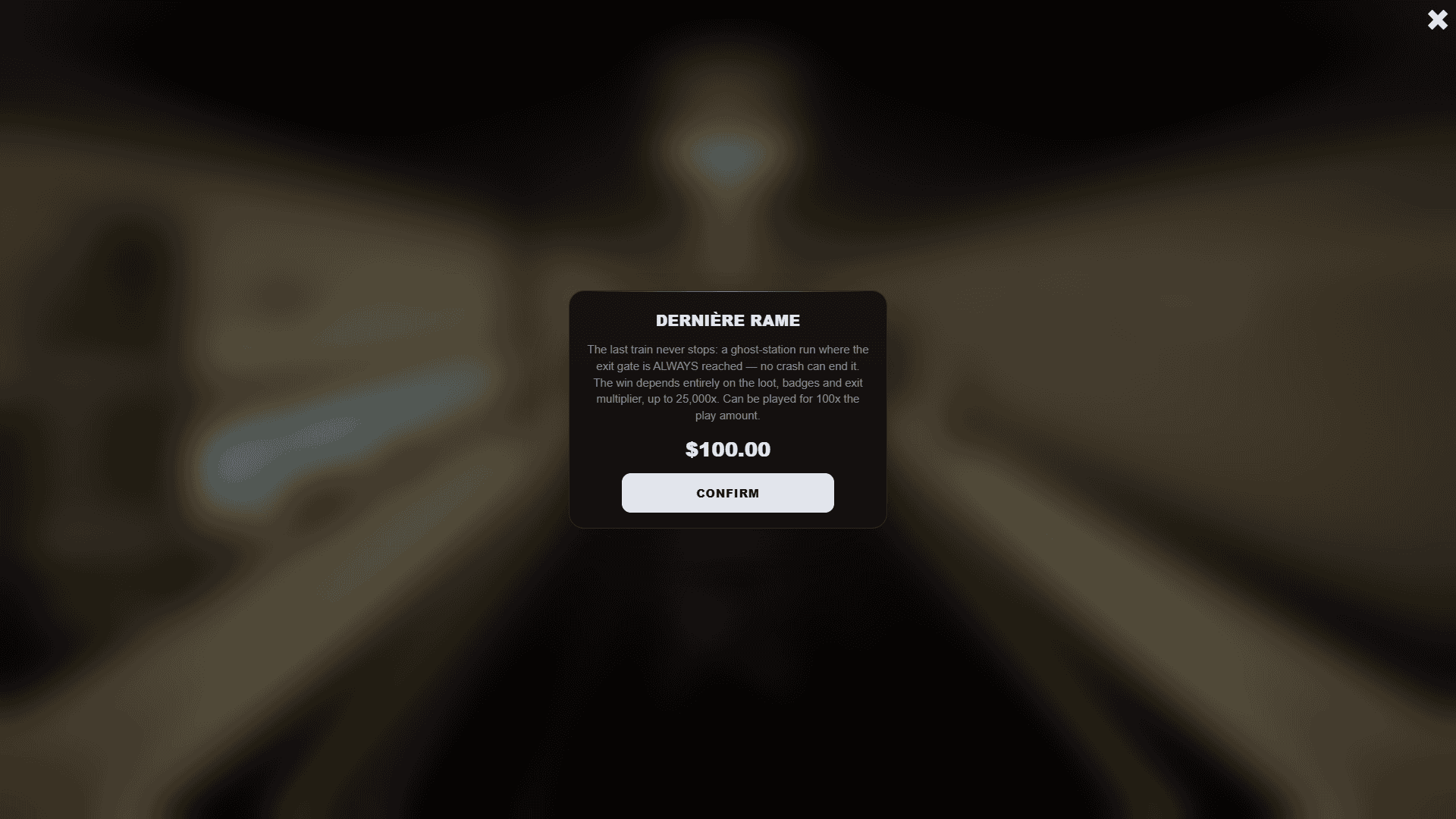 Metro Rush bonus buy menu