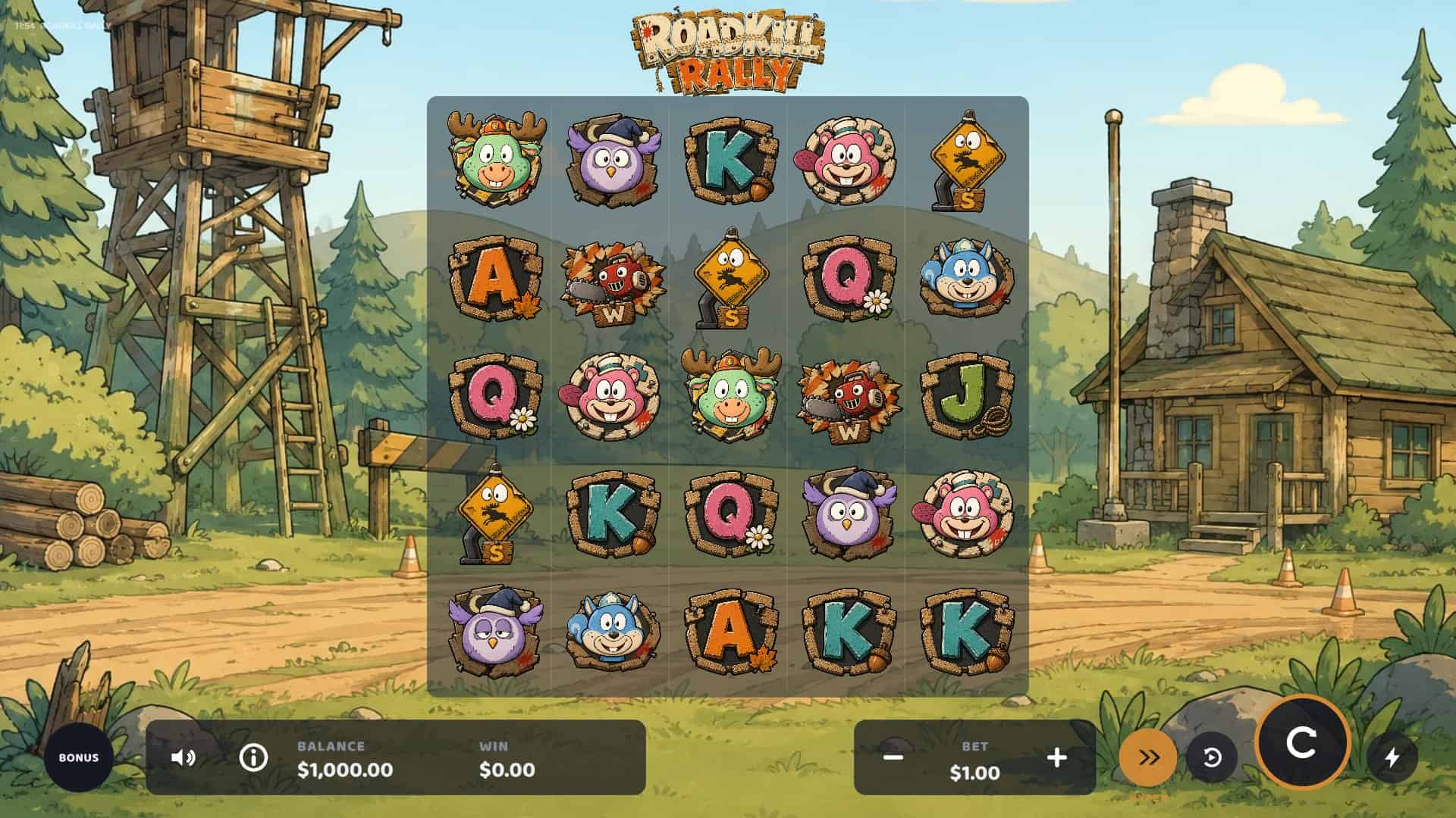 Roadkill Rally slot gameplay reels