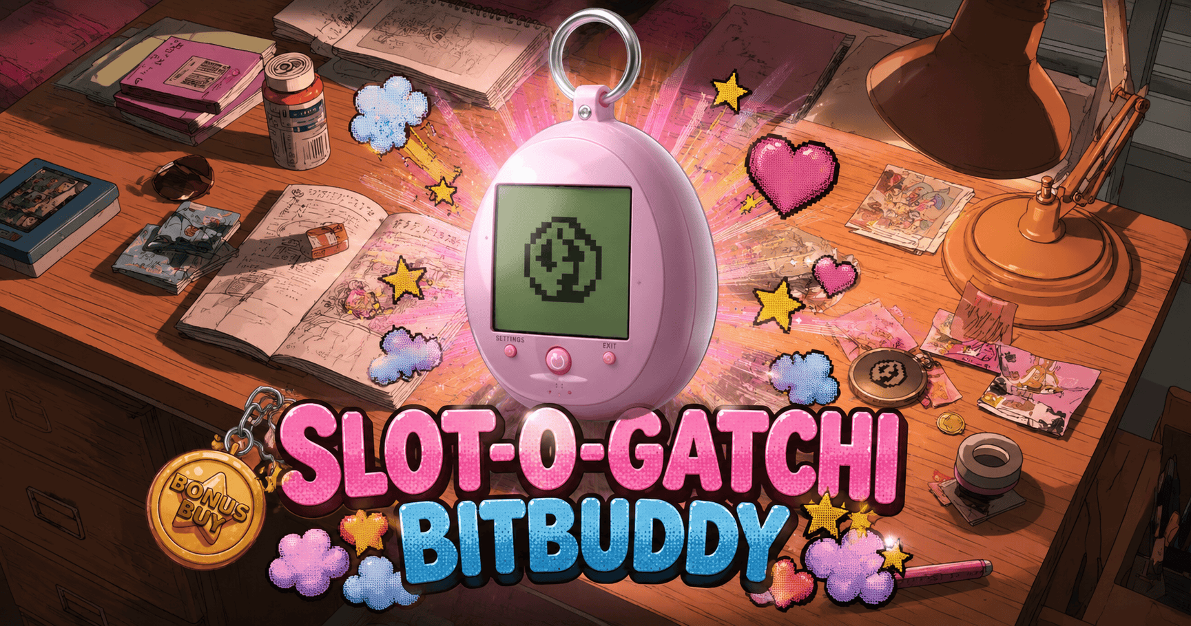 Slot-o-Gatchi: BITBUDDY Slot Demo by Steamin Stanley Games slot cover image