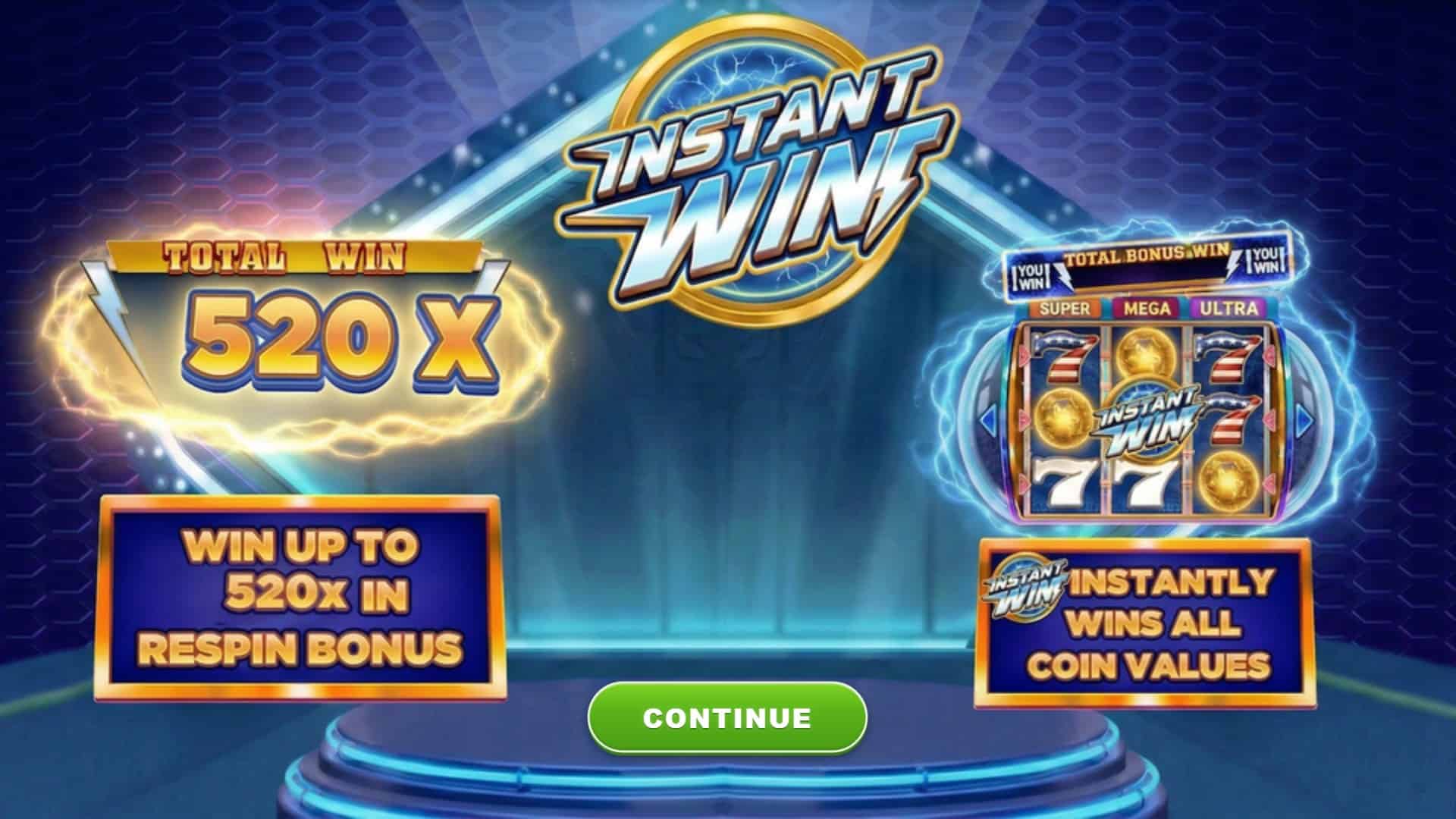 Lightning Bolt Link 777 slot intro screen