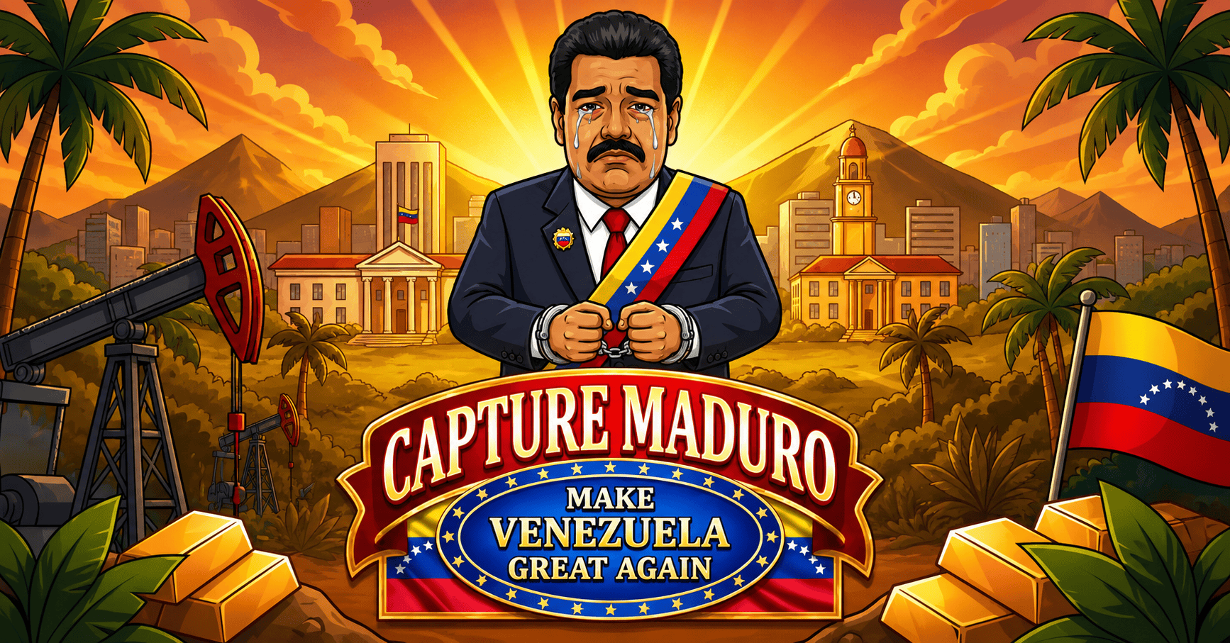trump capture maduro Slot Demo by Sunflower Gaming slot cover image