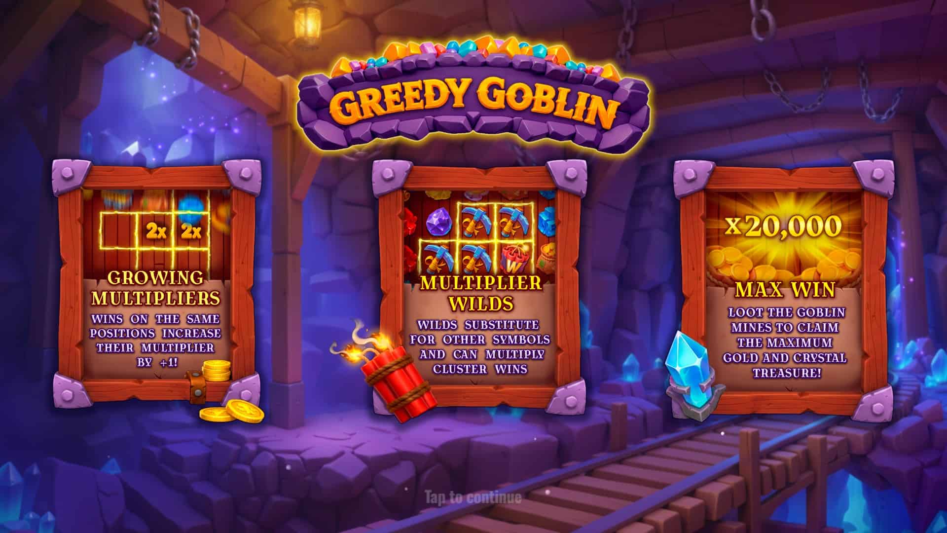 Grubstake slot intro screen