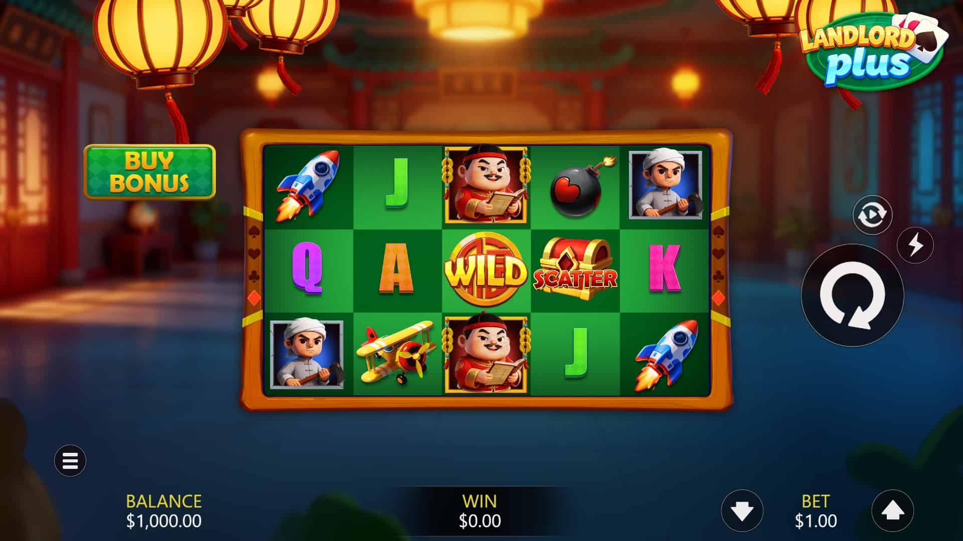Landlord Plus slot gameplay reels