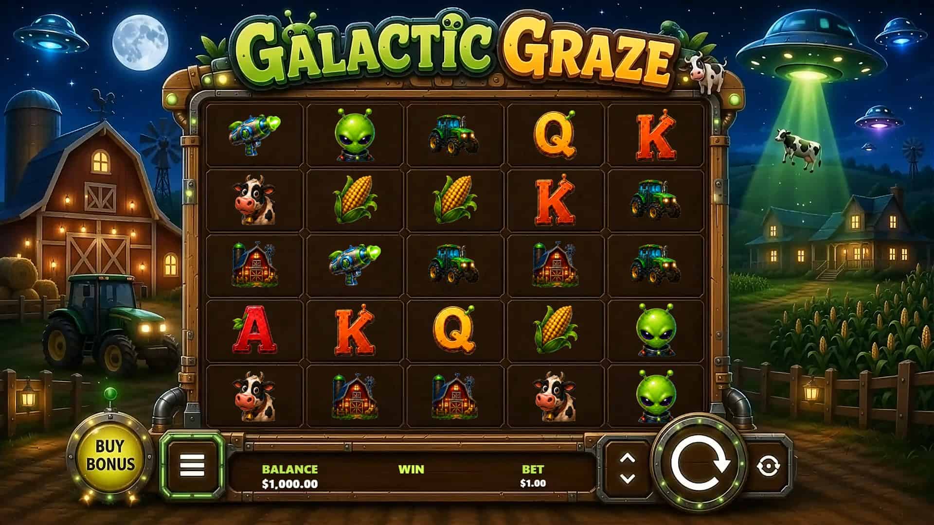 Galactic Graze slot gameplay reels