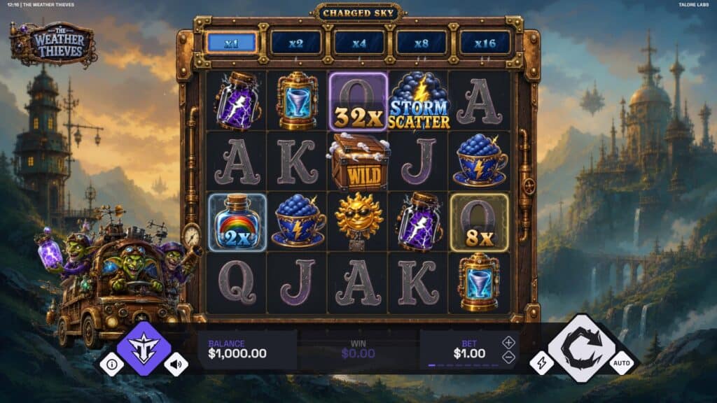 Talorelabs weather thieves slot game preview