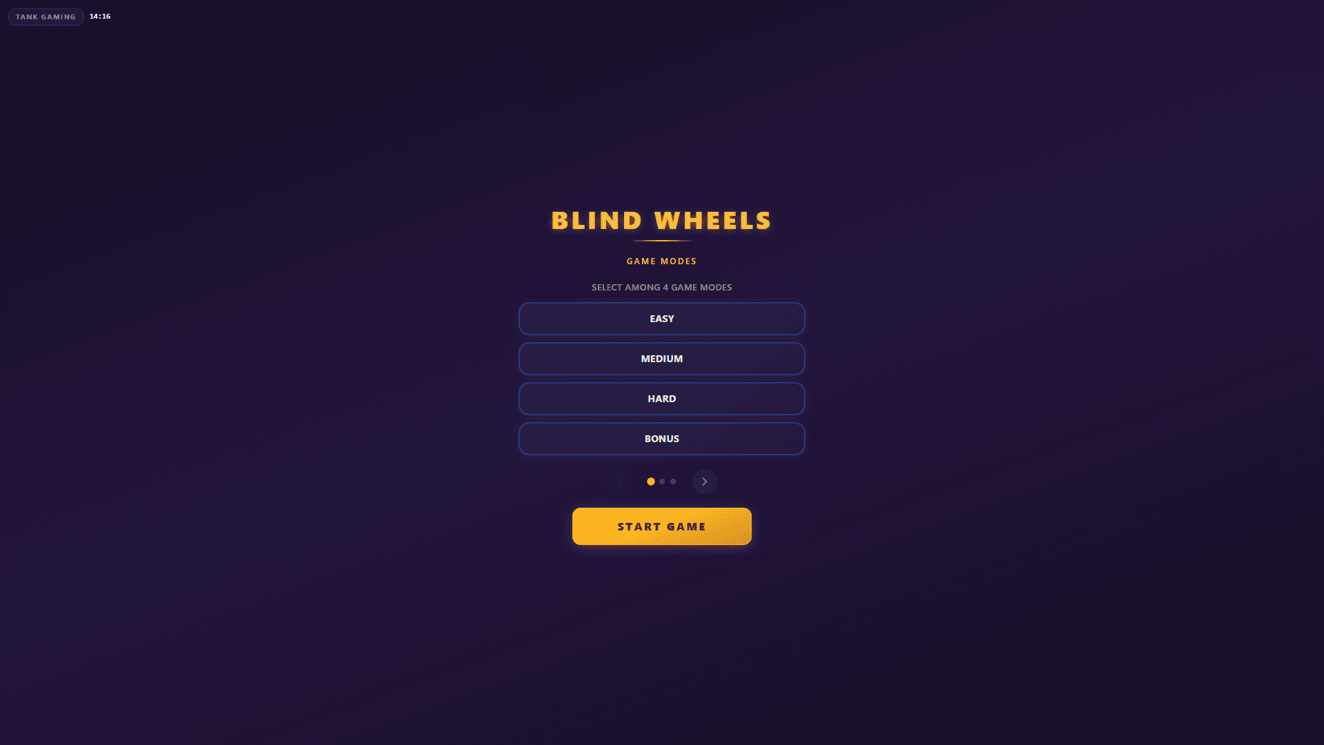 Blind Wheels Bonus Buy slot intro screen