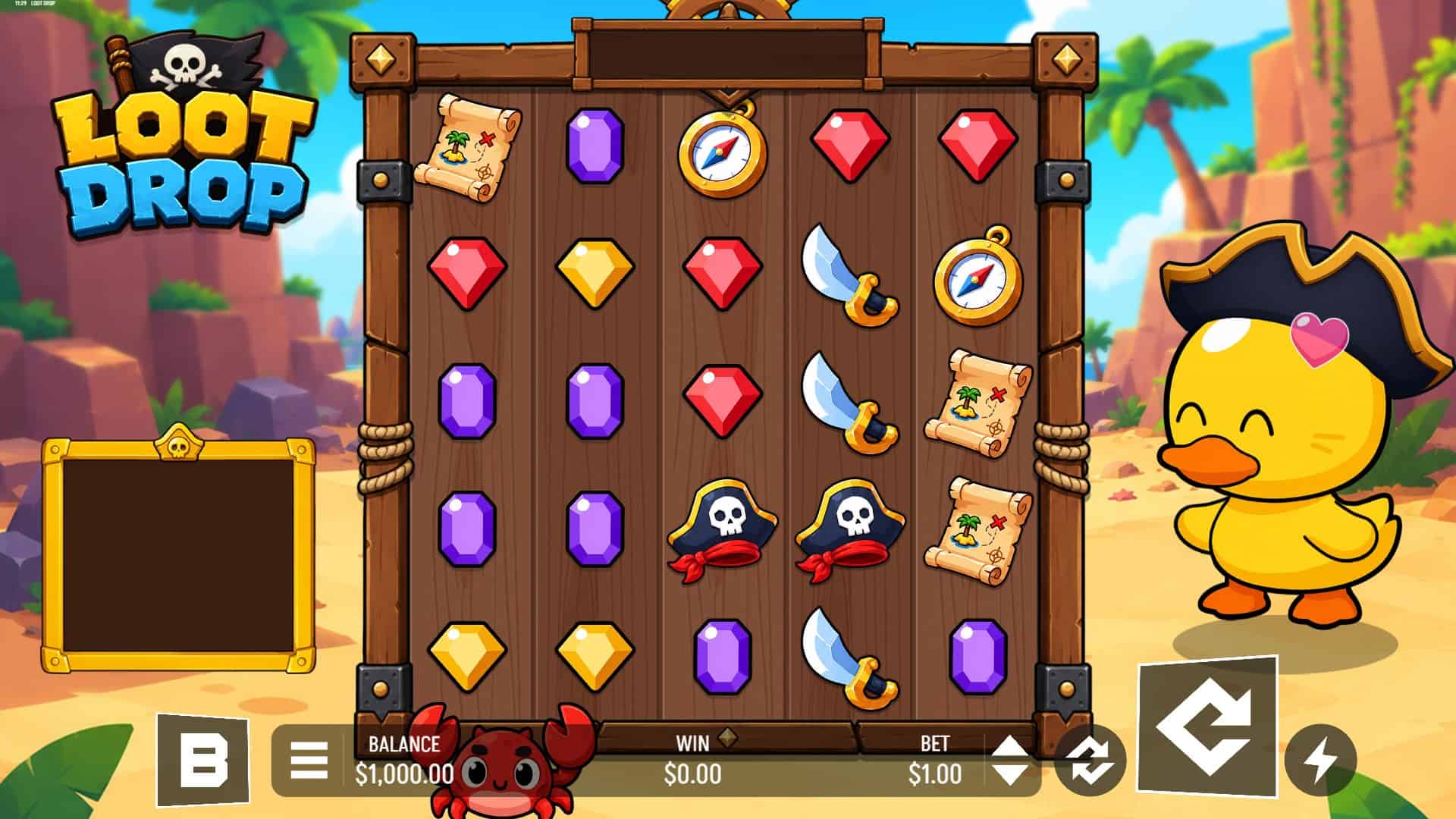 Loot Drop slot gameplay reels