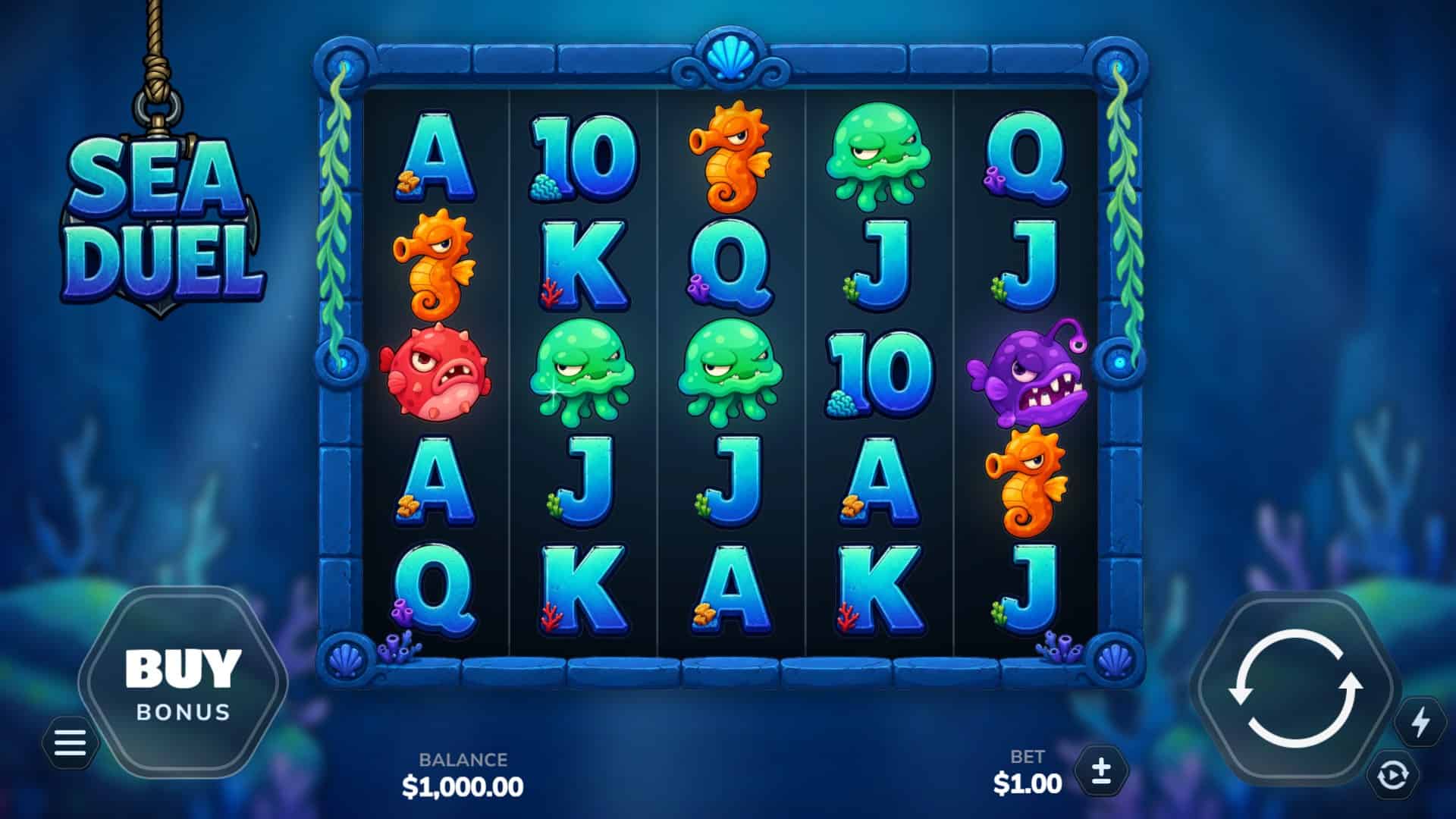Sea Duel slot gameplay reels