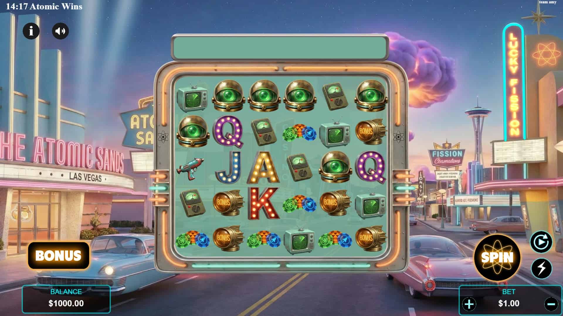 Atomic Wins slot gameplay reels