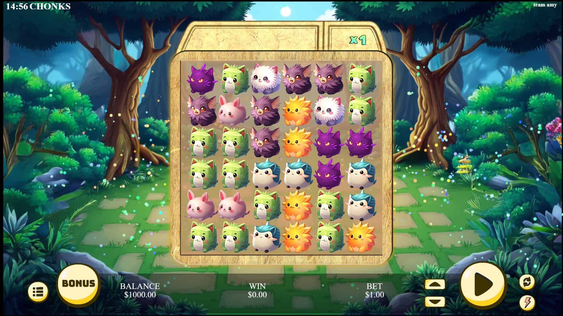 Chonks slot gameplay reels