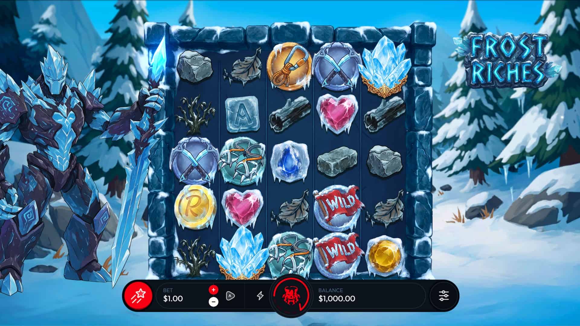 Frost Riches slot gameplay reels