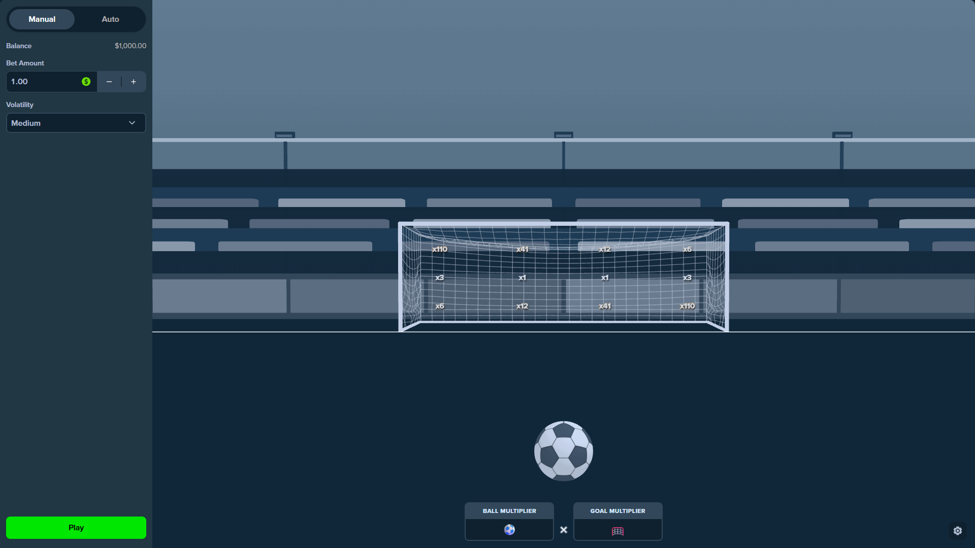 Goal slot gameplay reels