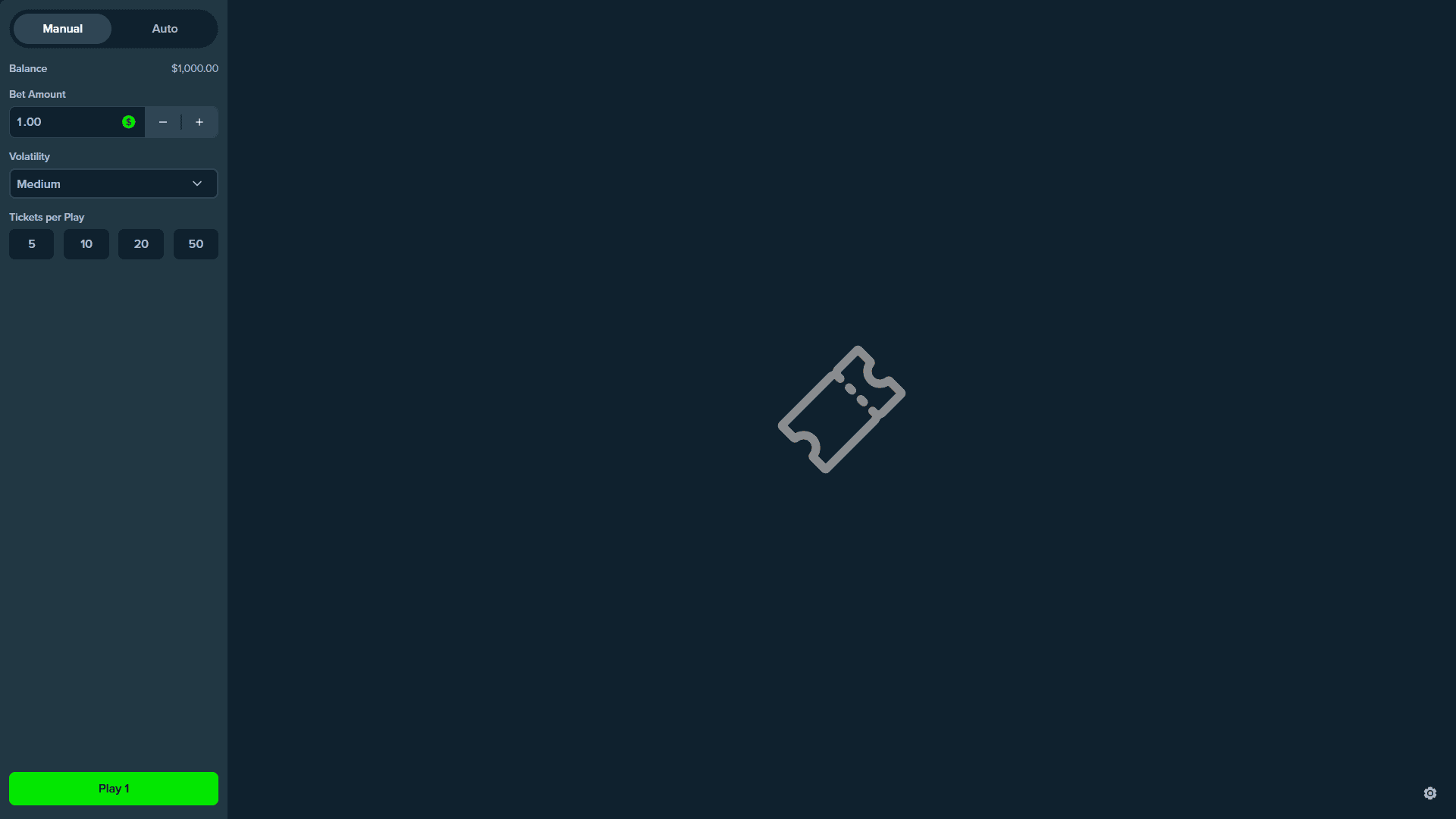 Pull tab slot intro screen