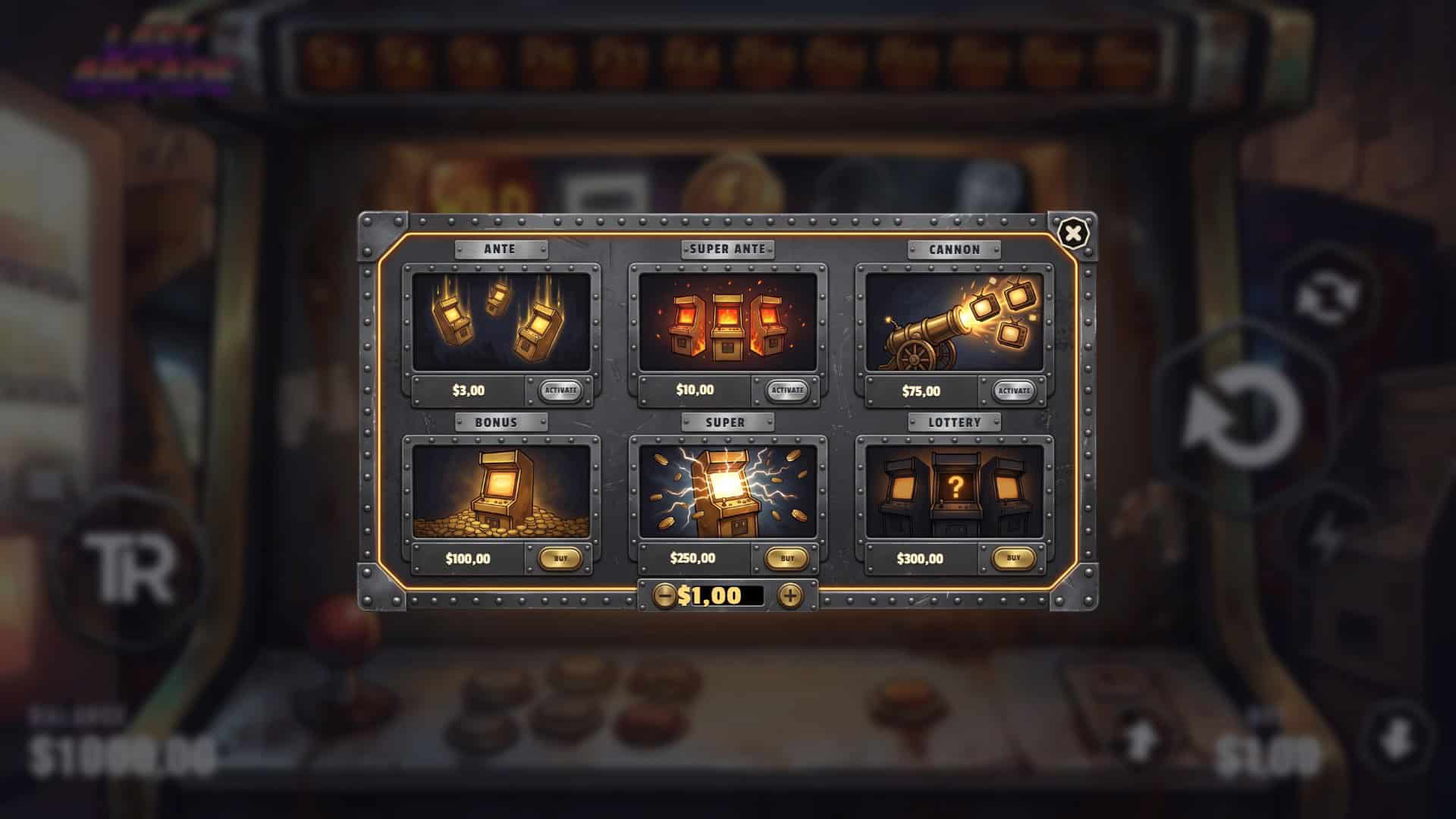 Last Arcade bonus buy menu