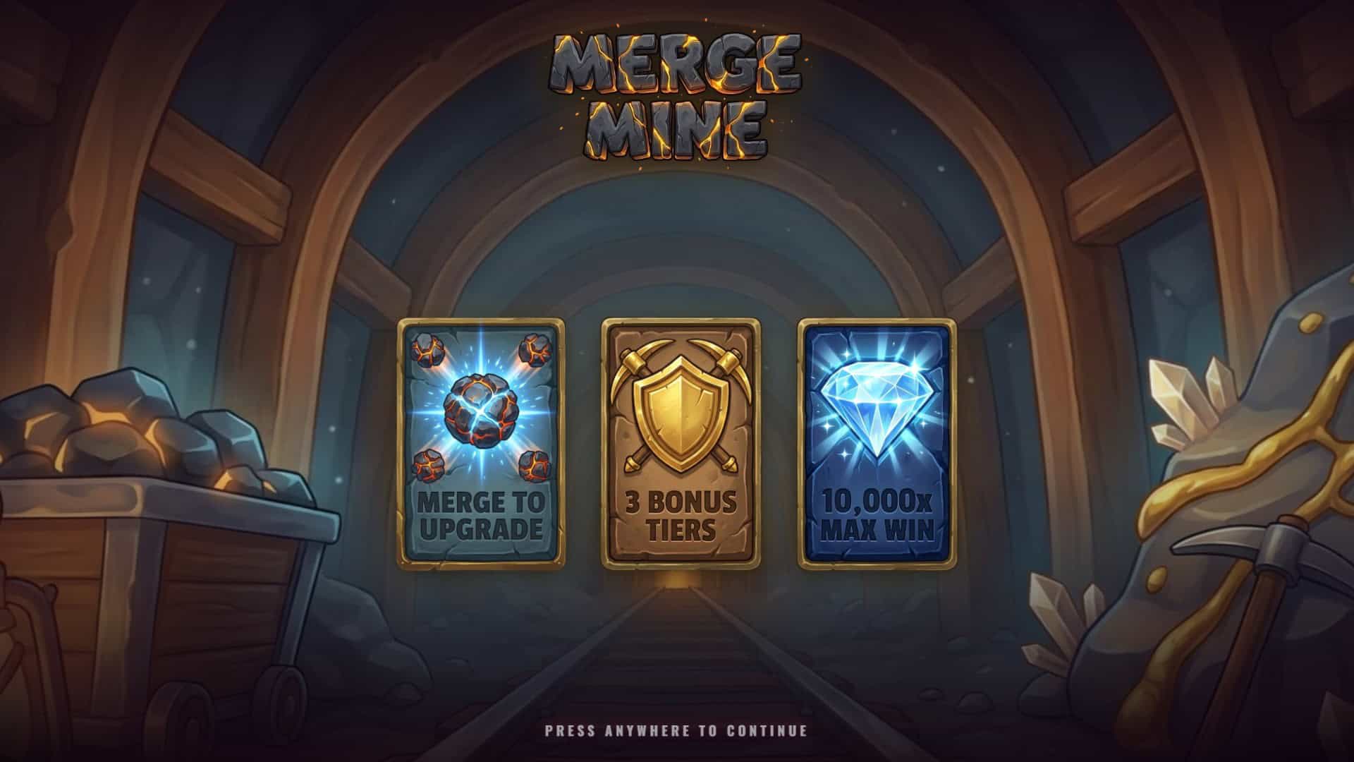 Merge Mine slot intro screen