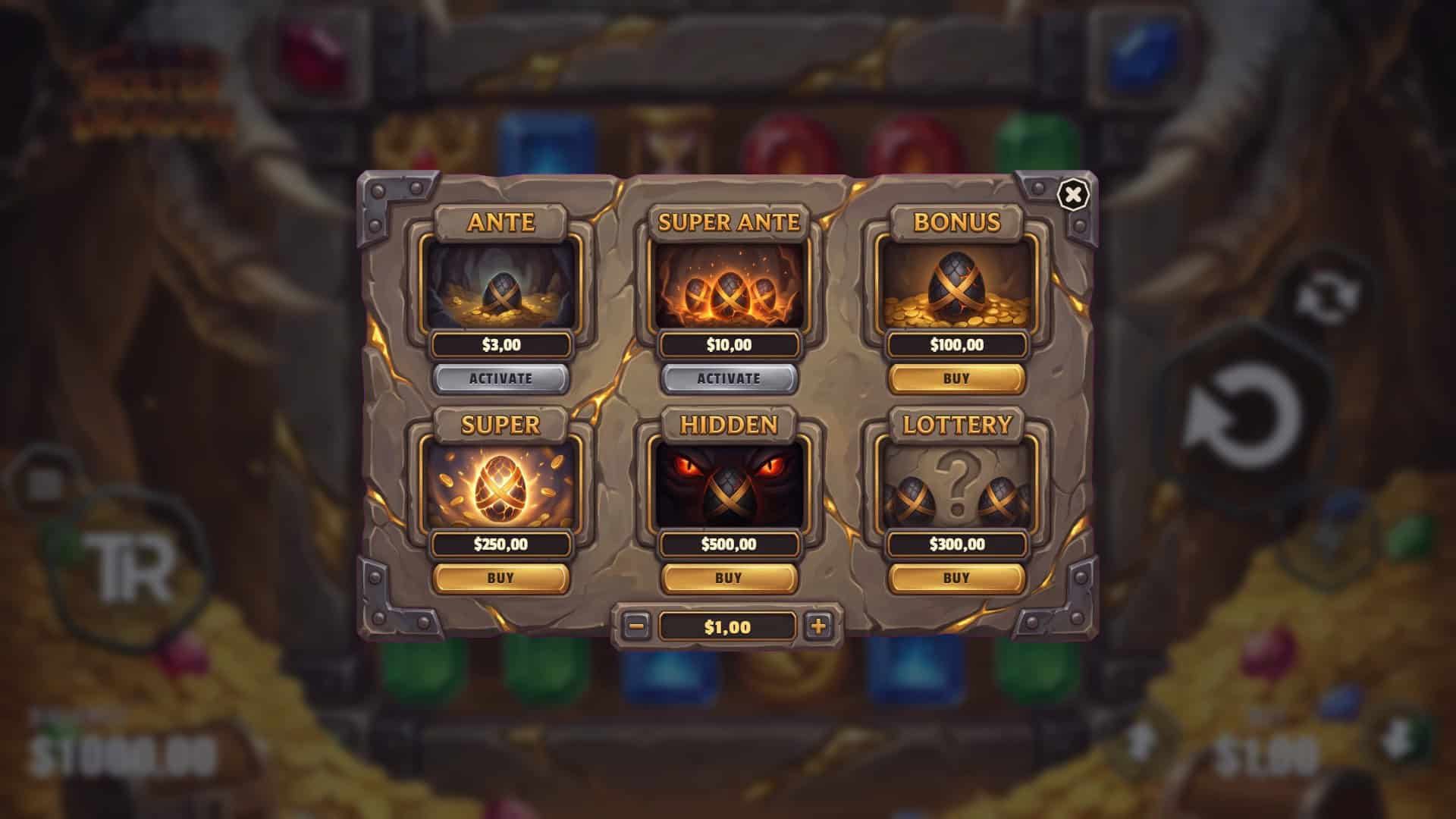 Molten Dragon bonus buy menu