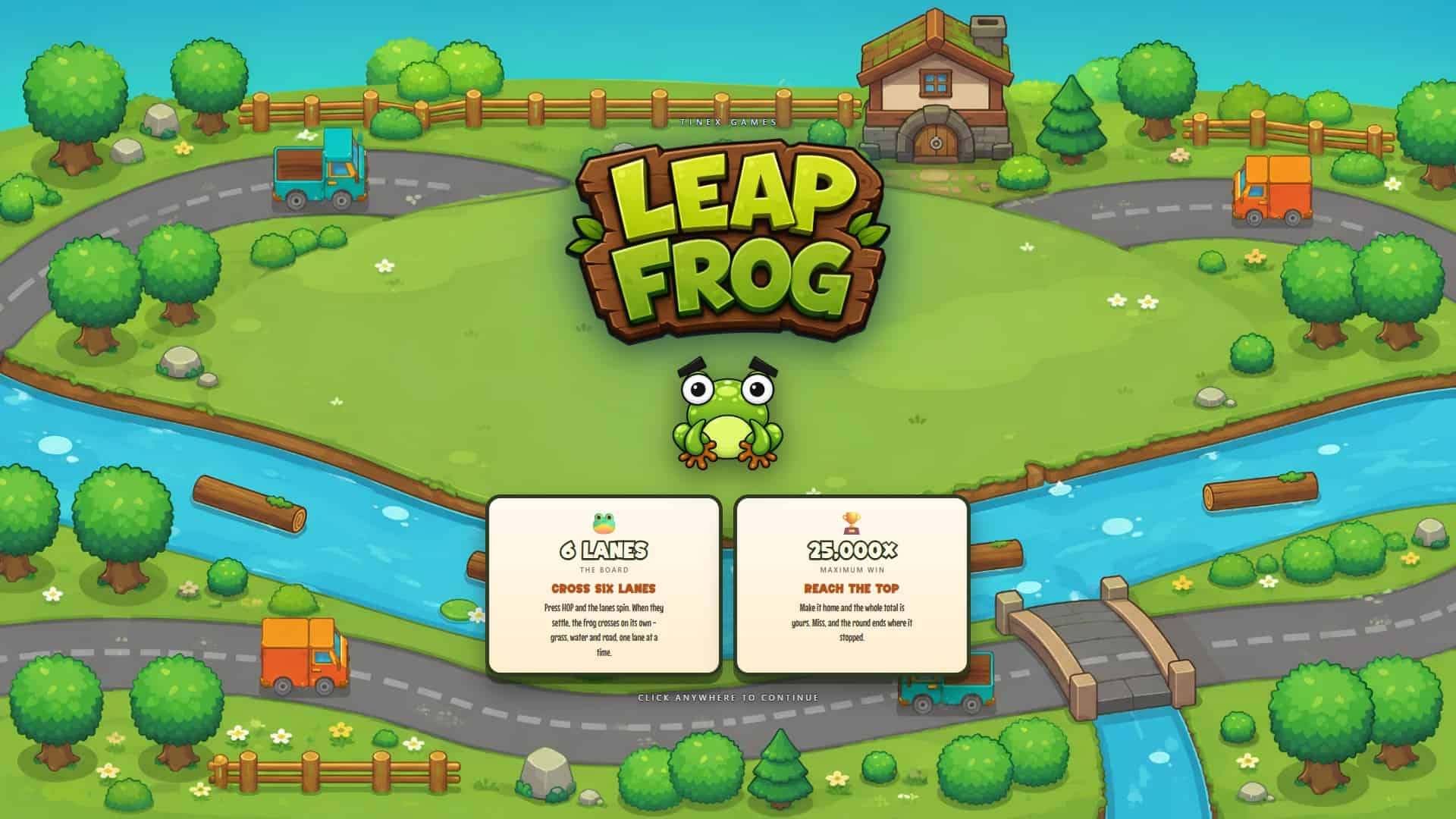 Leap Frog slot intro screen