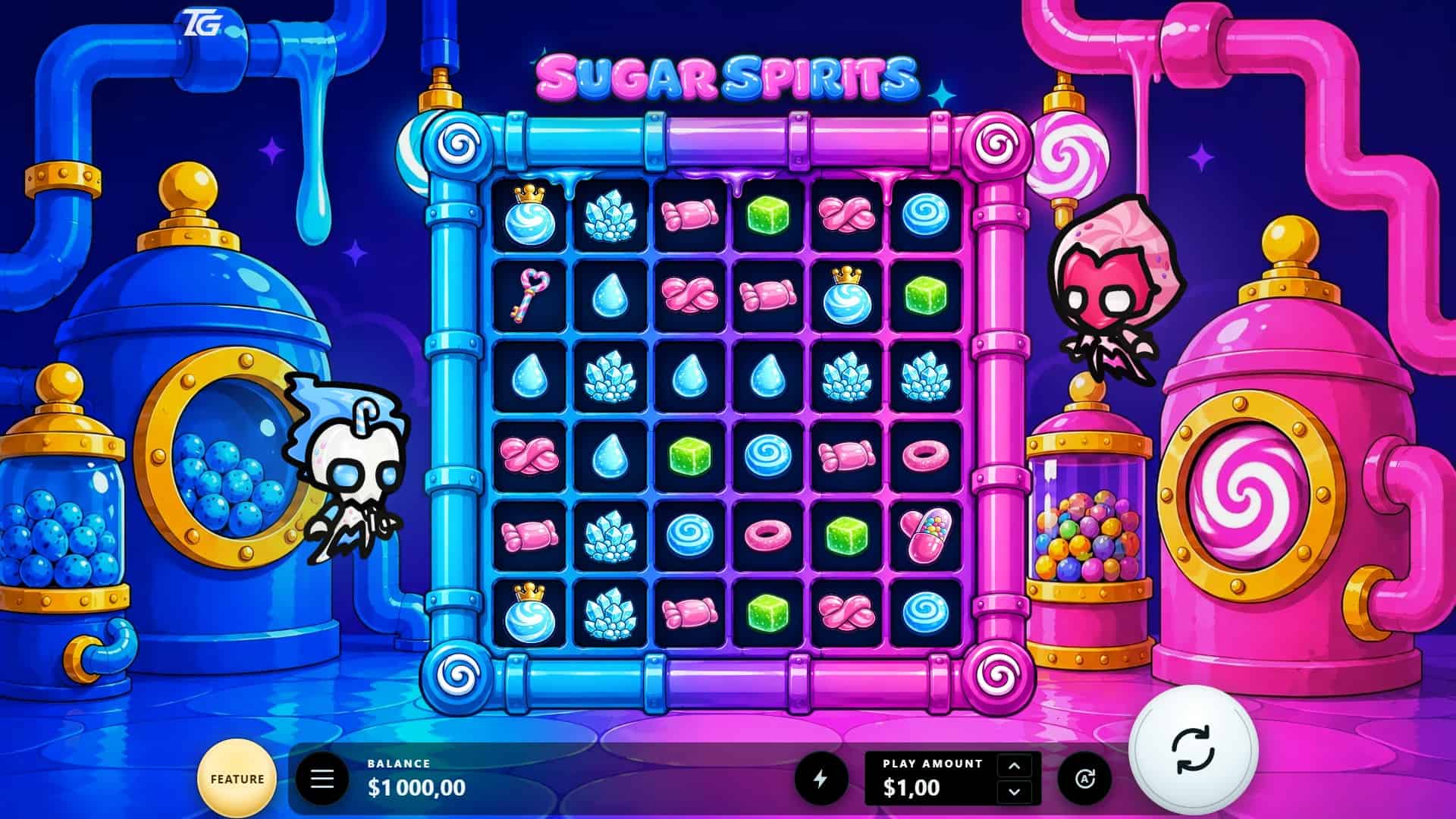 Sugar Spirits slot gameplay reels