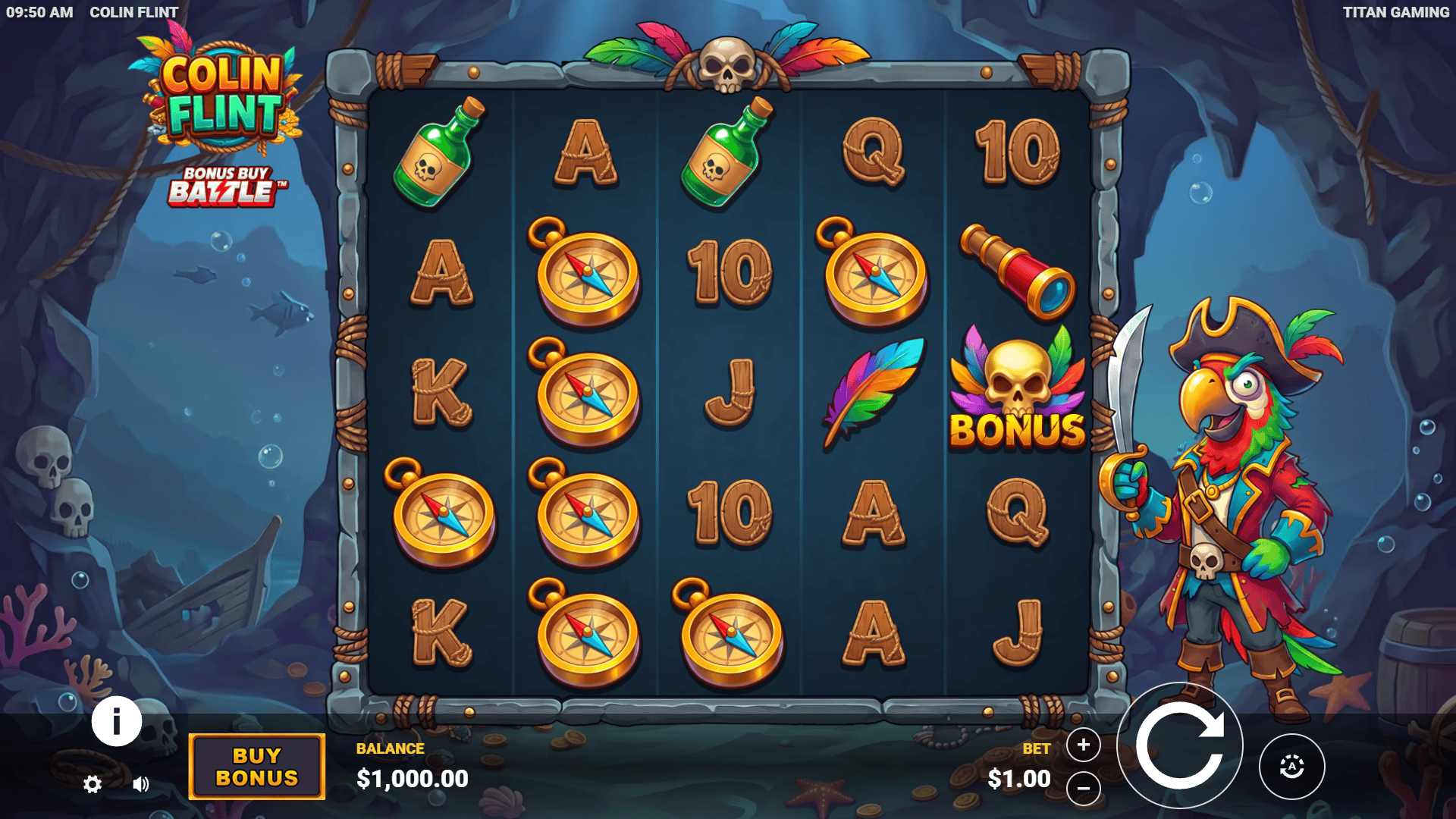 Colin Flint slot gameplay reels