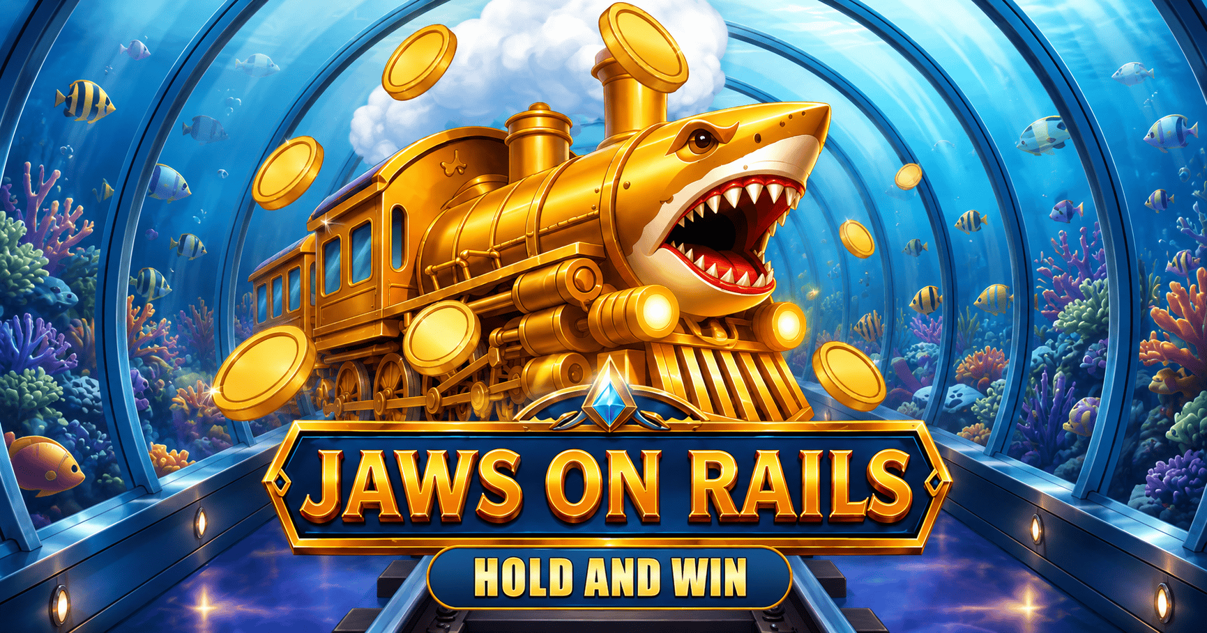 Jaws on Rails: Hold and Win Slot Demo by Toucan Royale slot cover image