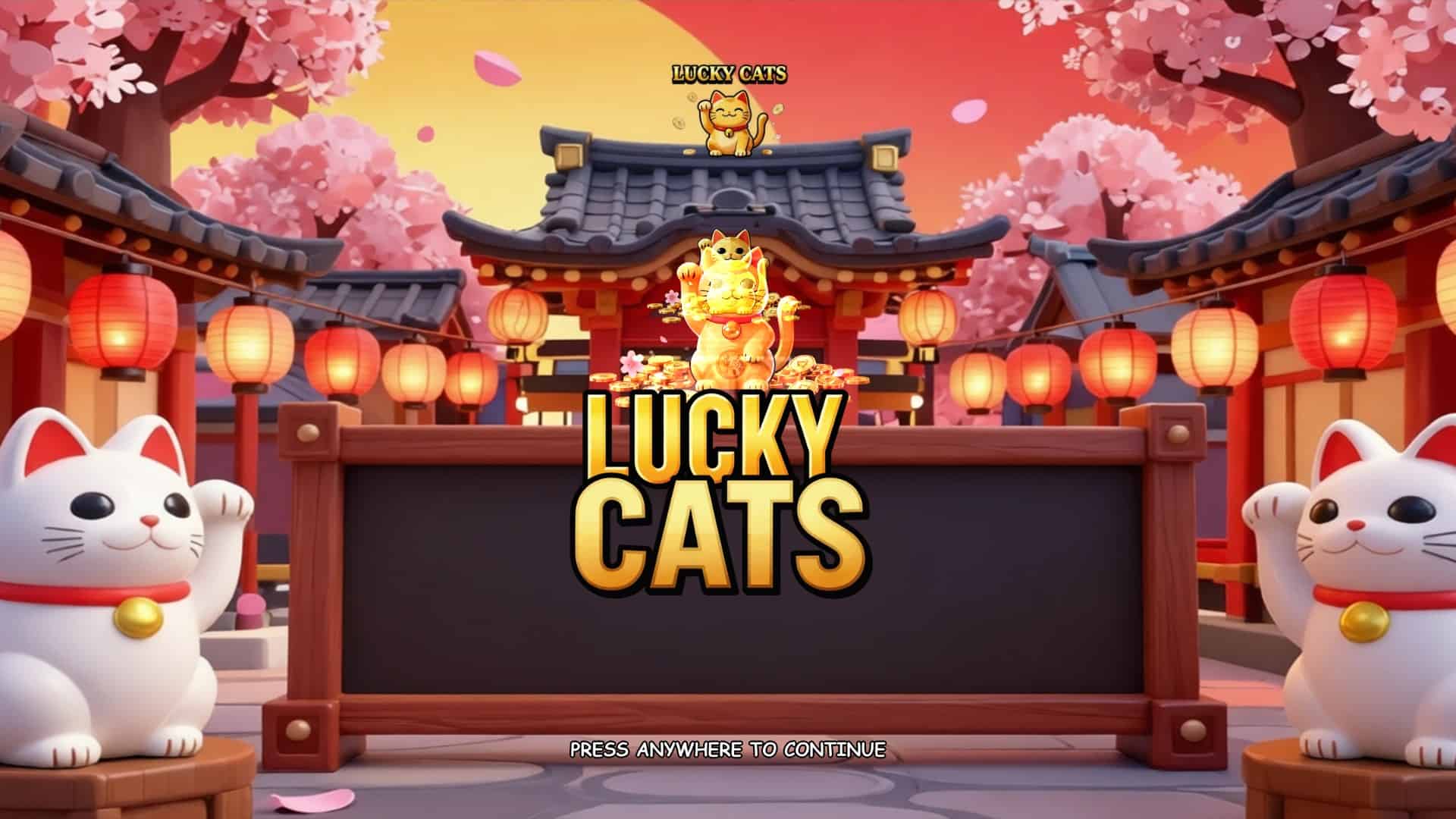 Lucky Cats slot intro screen