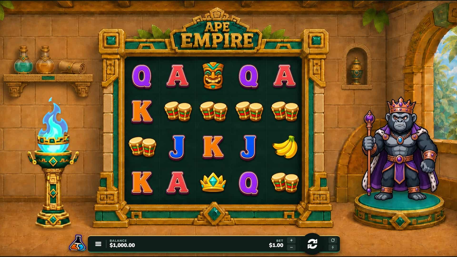 Ape Empire slot gameplay reels