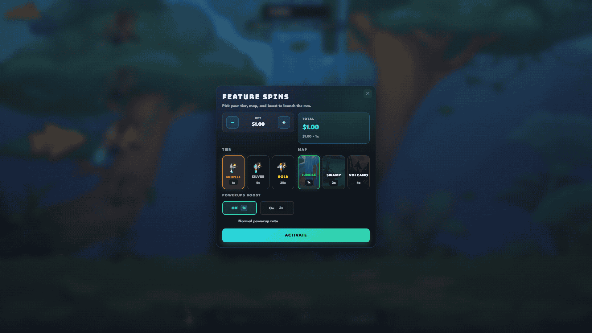 Jetpack Treasure Hunter bonus buy menu