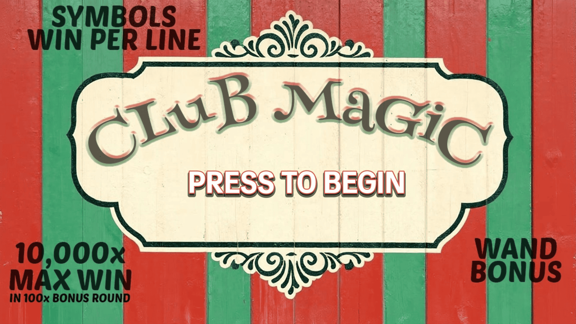 Club Magic slot intro screen