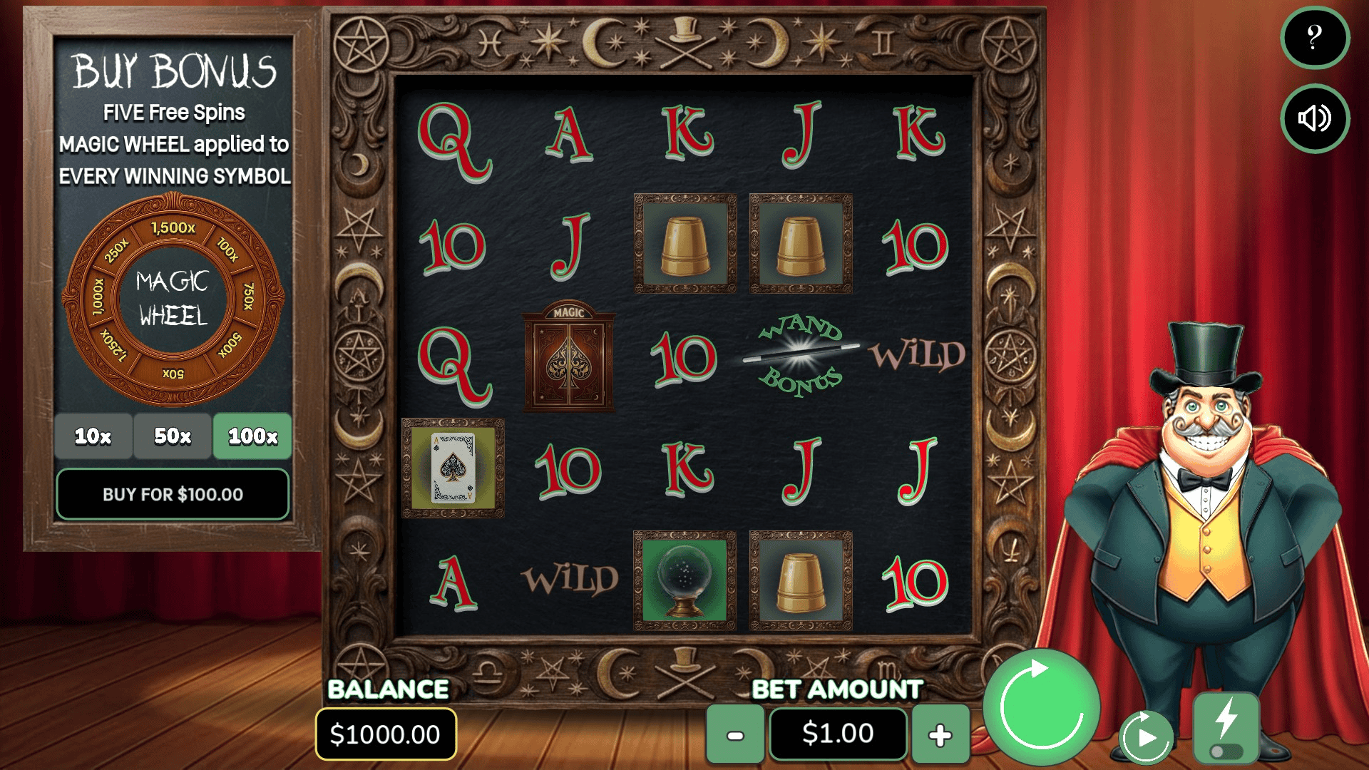 Club Magic slot gameplay reels