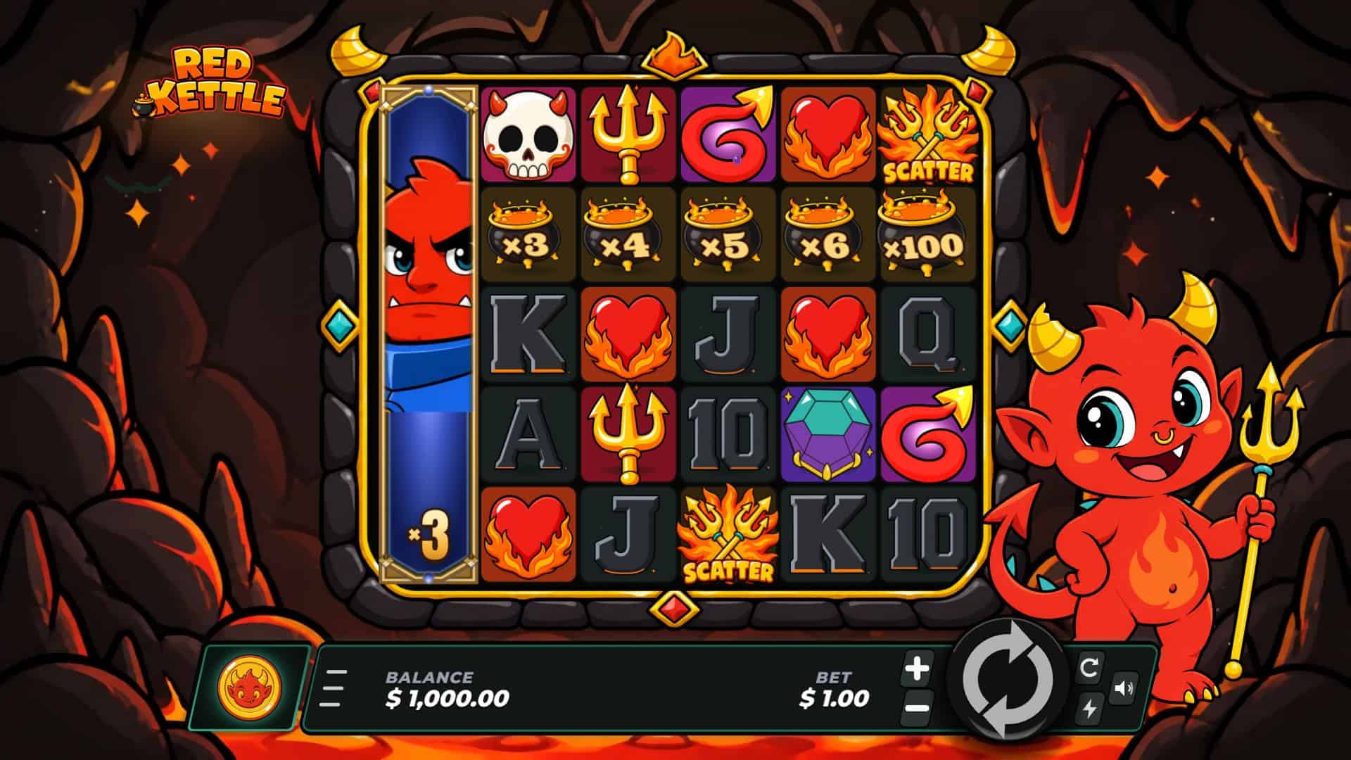 Red Kettle slot gameplay reels