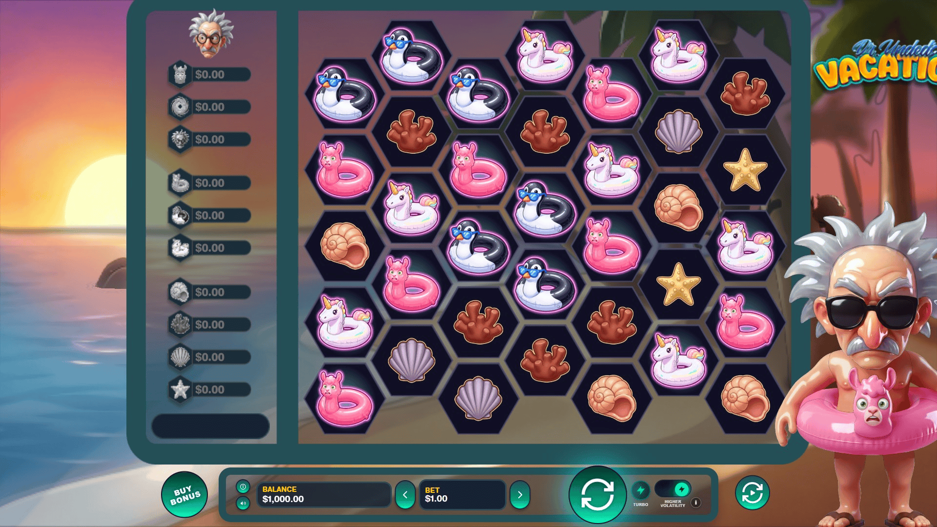 Dr Undeds Vacation slot gameplay reels