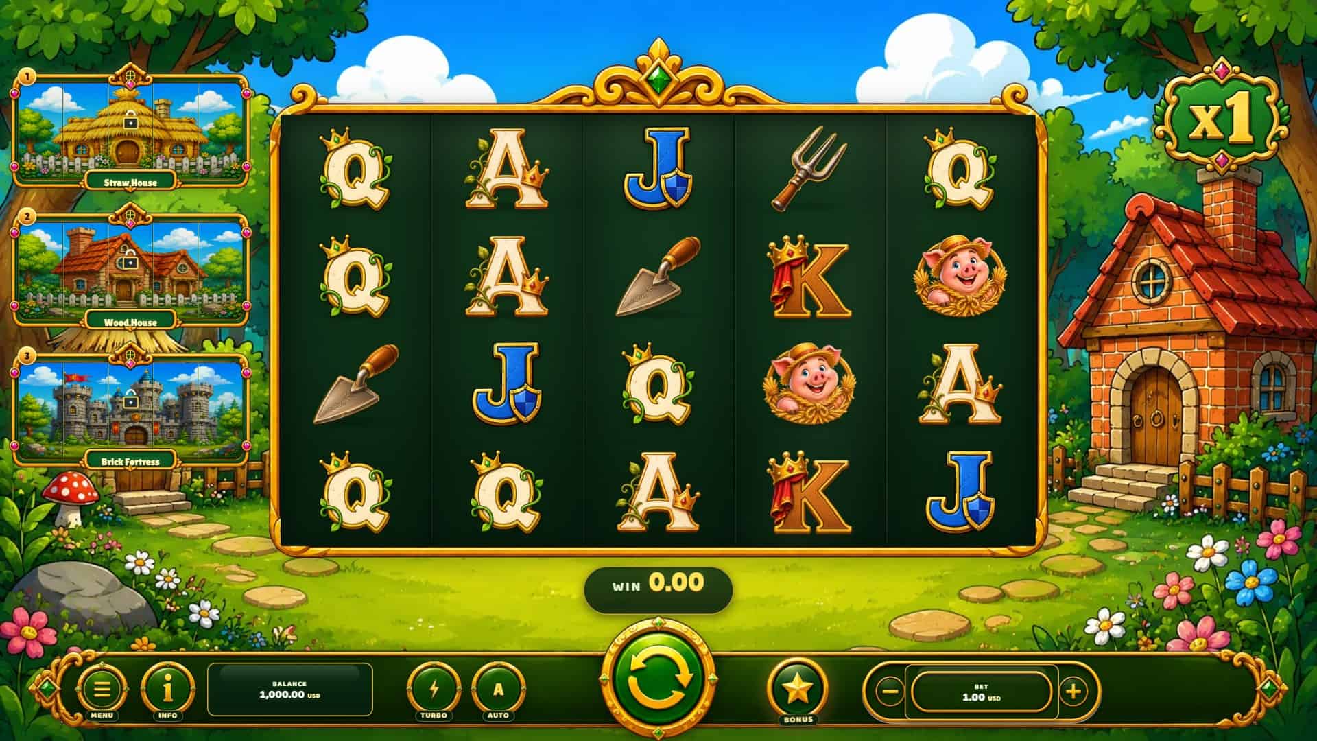 Bricked Up slot gameplay reels