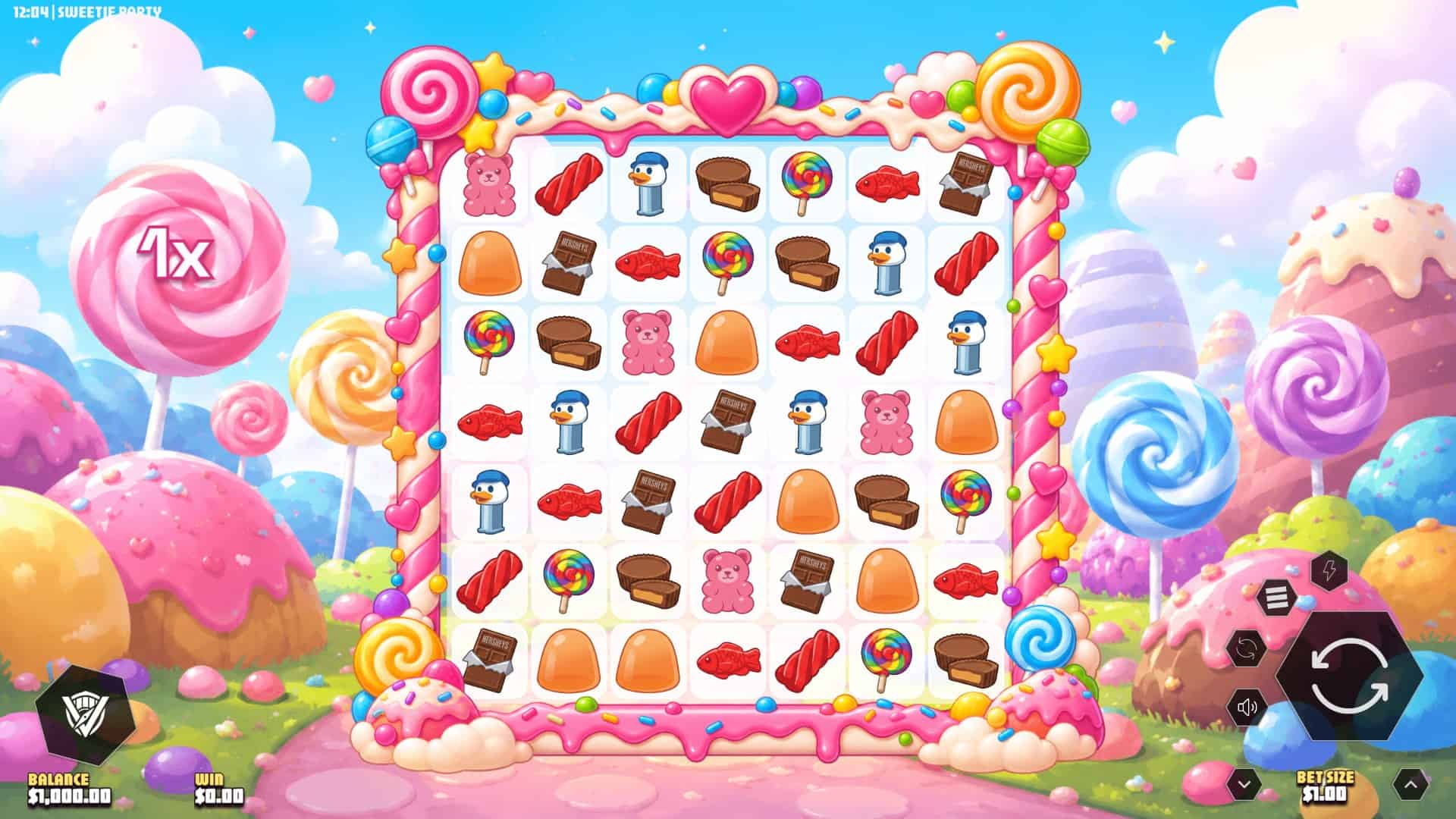 Sweetie Party slot gameplay reels