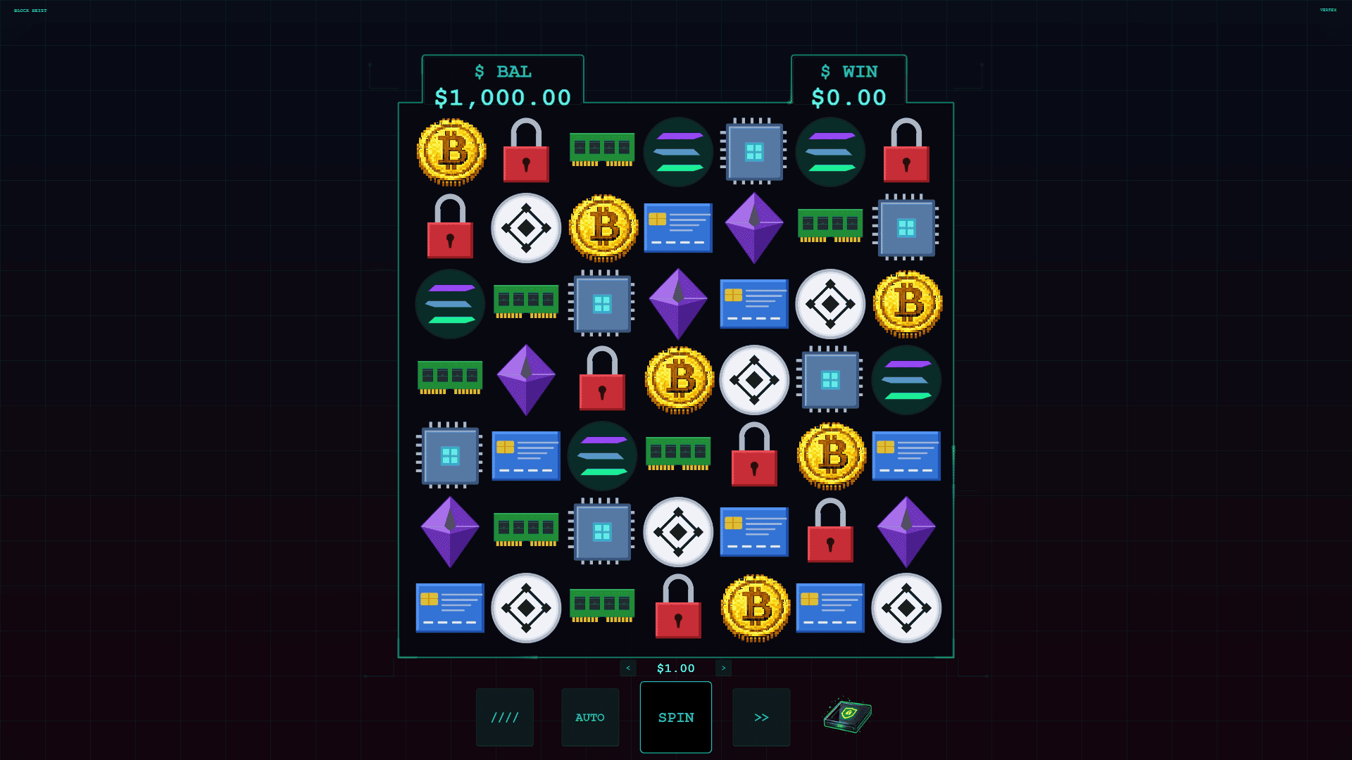 Block Heist slot gameplay reels