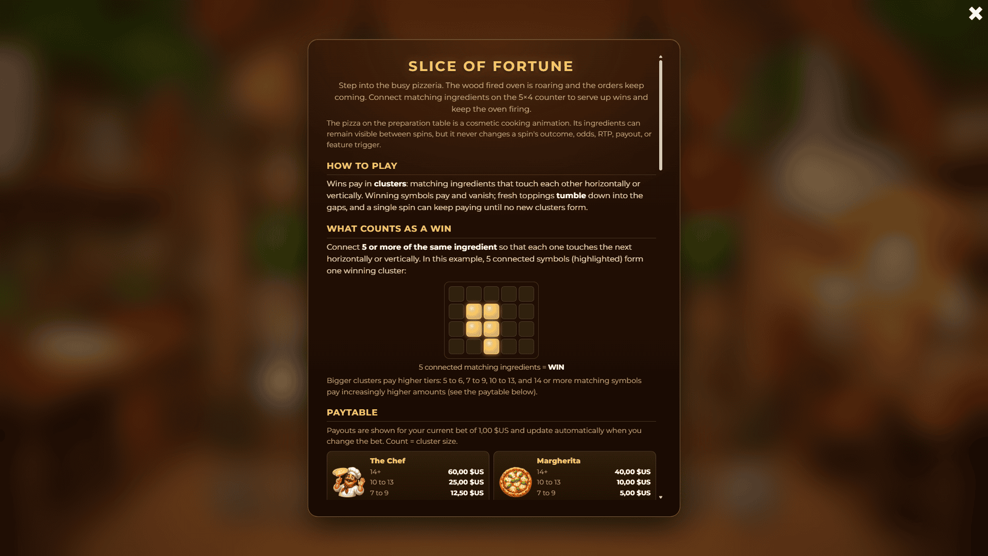 Slice of Fortune slot gameplay reels