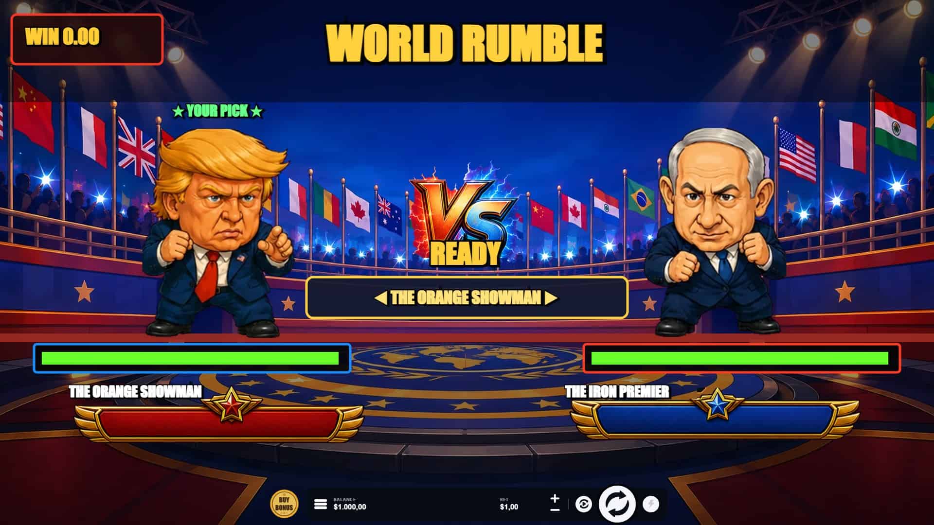 World Rumble slot gameplay reels